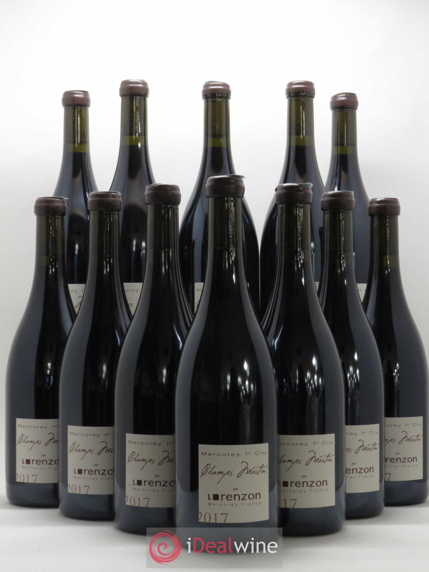 Mercurey 1er Cru Les Champs Martin Bruno Lorenzon 2017 - Lot de 12 bouteilles - 0