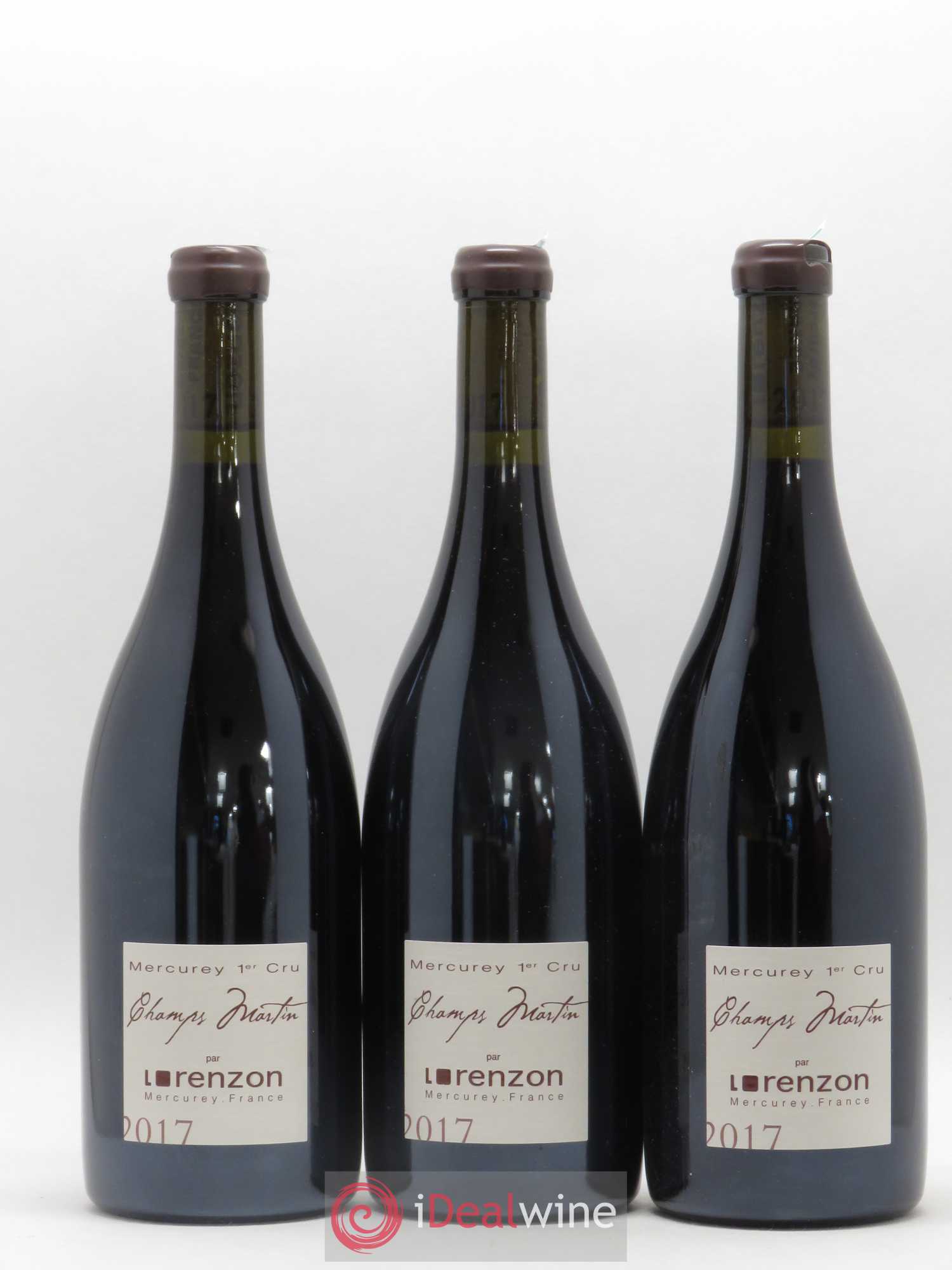 Mercurey 1er Cru Les Champs Martin Bruno Lorenzon 2017 - Lot de 3 bouteilles - 0