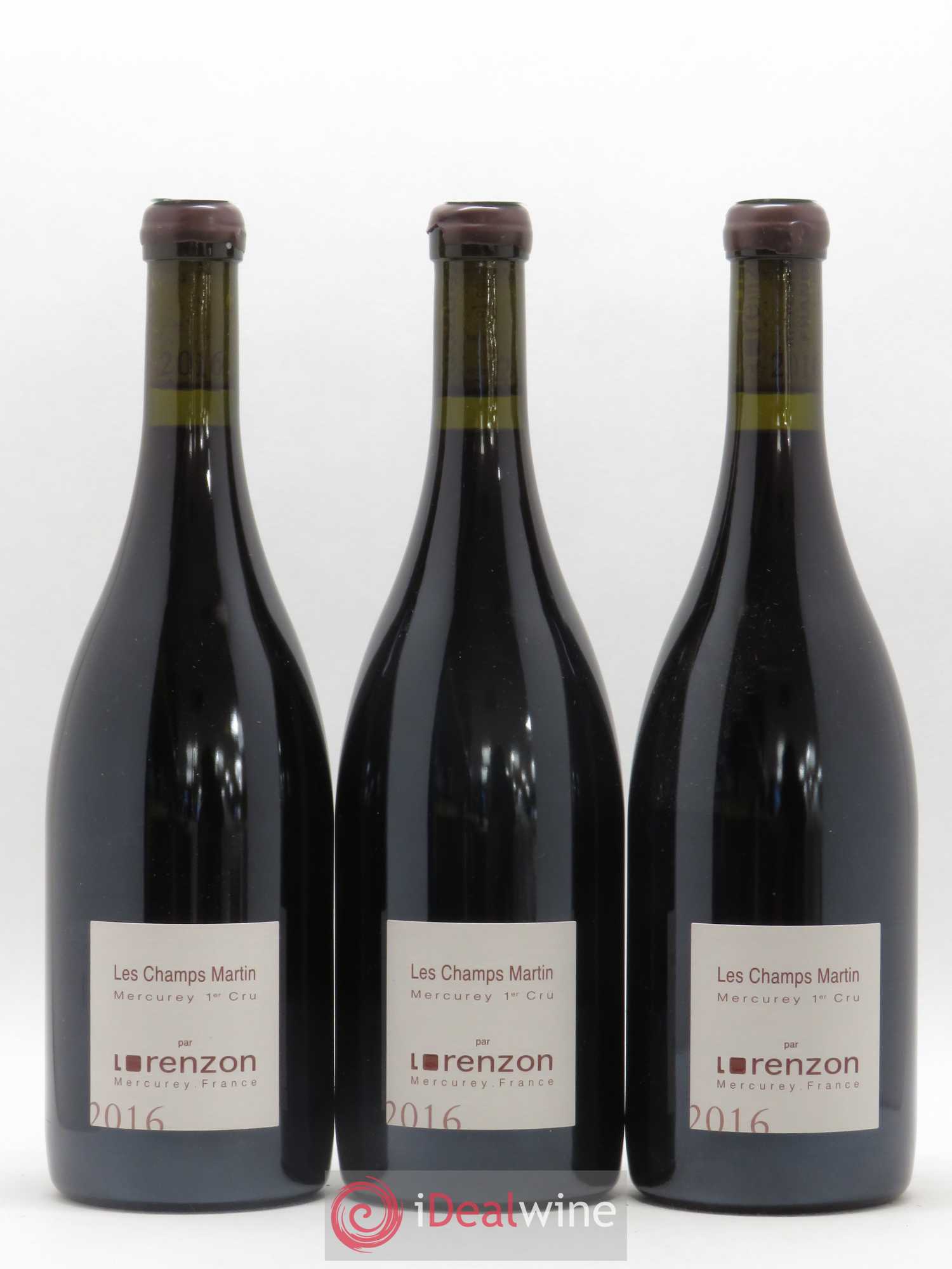 Mercurey 1er Cru Les Champs Martin Bruno Lorenzon  (sans prix de réserve) 2016 - Lot de 12 bouteilles - 1