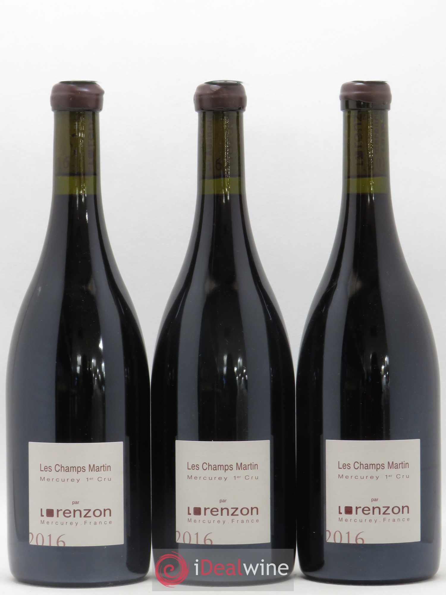 Mercurey 1er Cru Les Champs Martin Bruno Lorenzon 2016 - Lotto di 6 bottiglie - 1