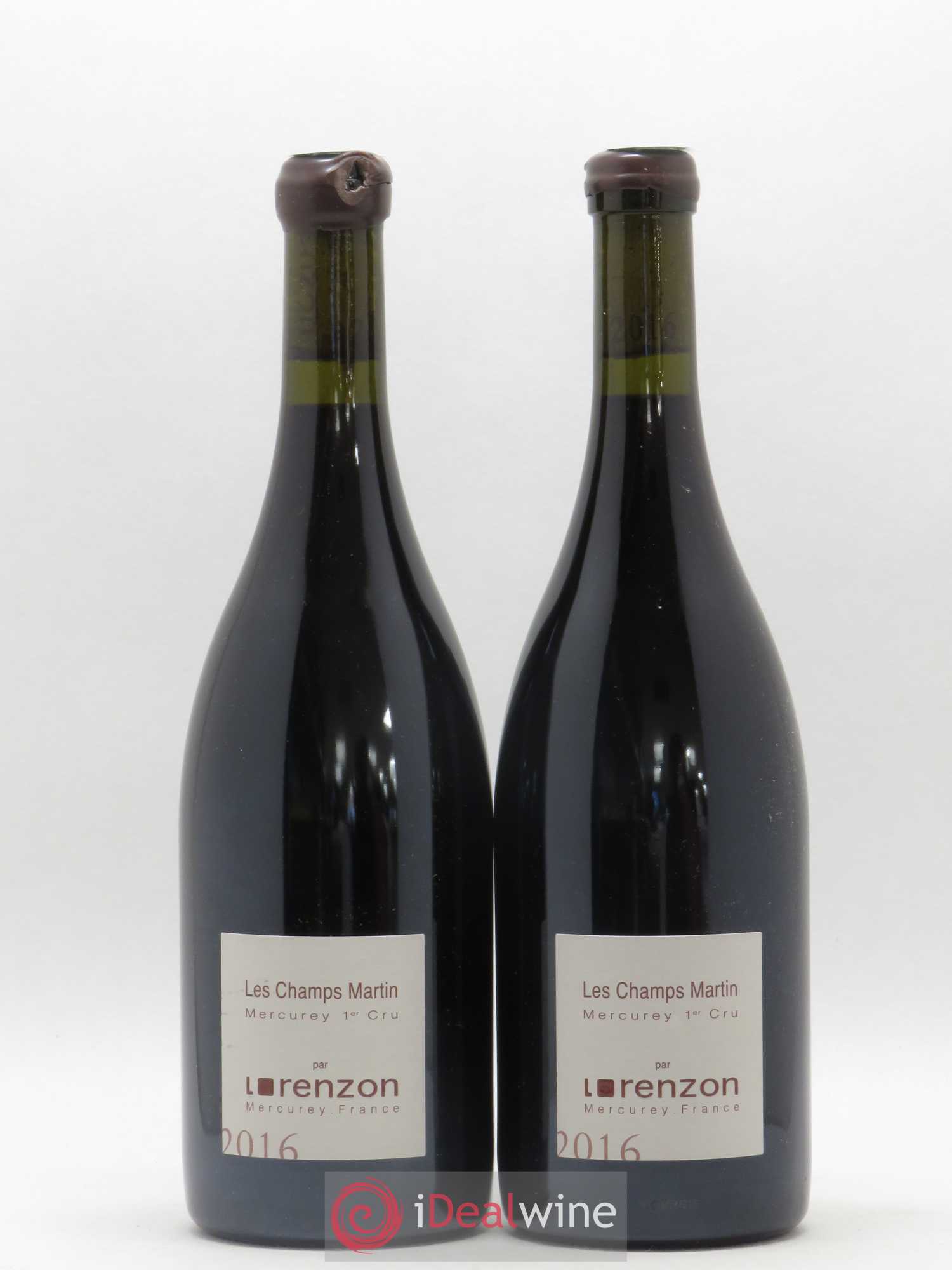 Mercurey 1er Cru Les Champs Martin Bruno Lorenzon 2016 - Lot de 2 bouteilles - 0