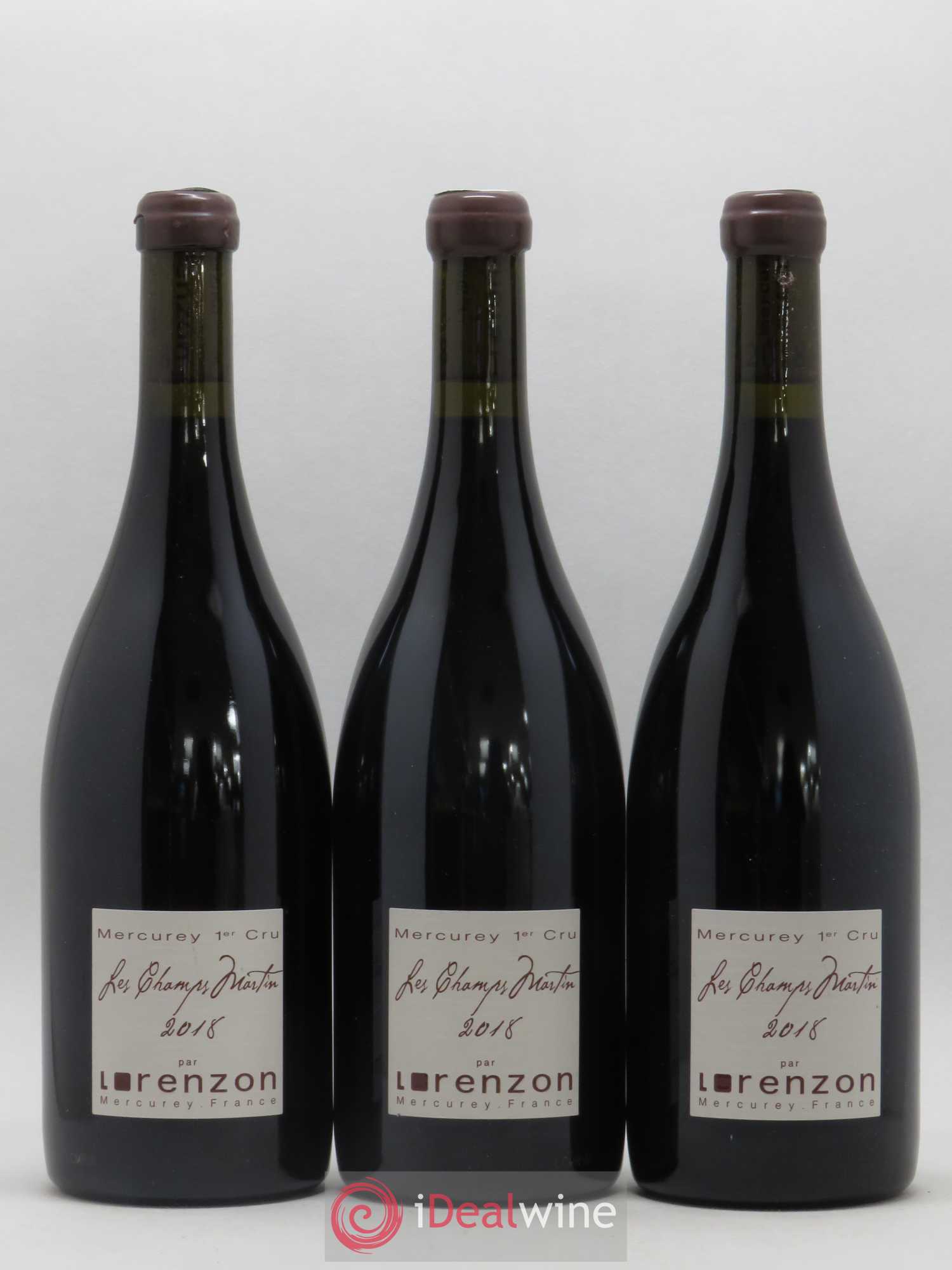 Mercurey 1er Cru Les Champs Martin Bruno Lorenzon 2018 - Lot de 6 bouteilles - 1