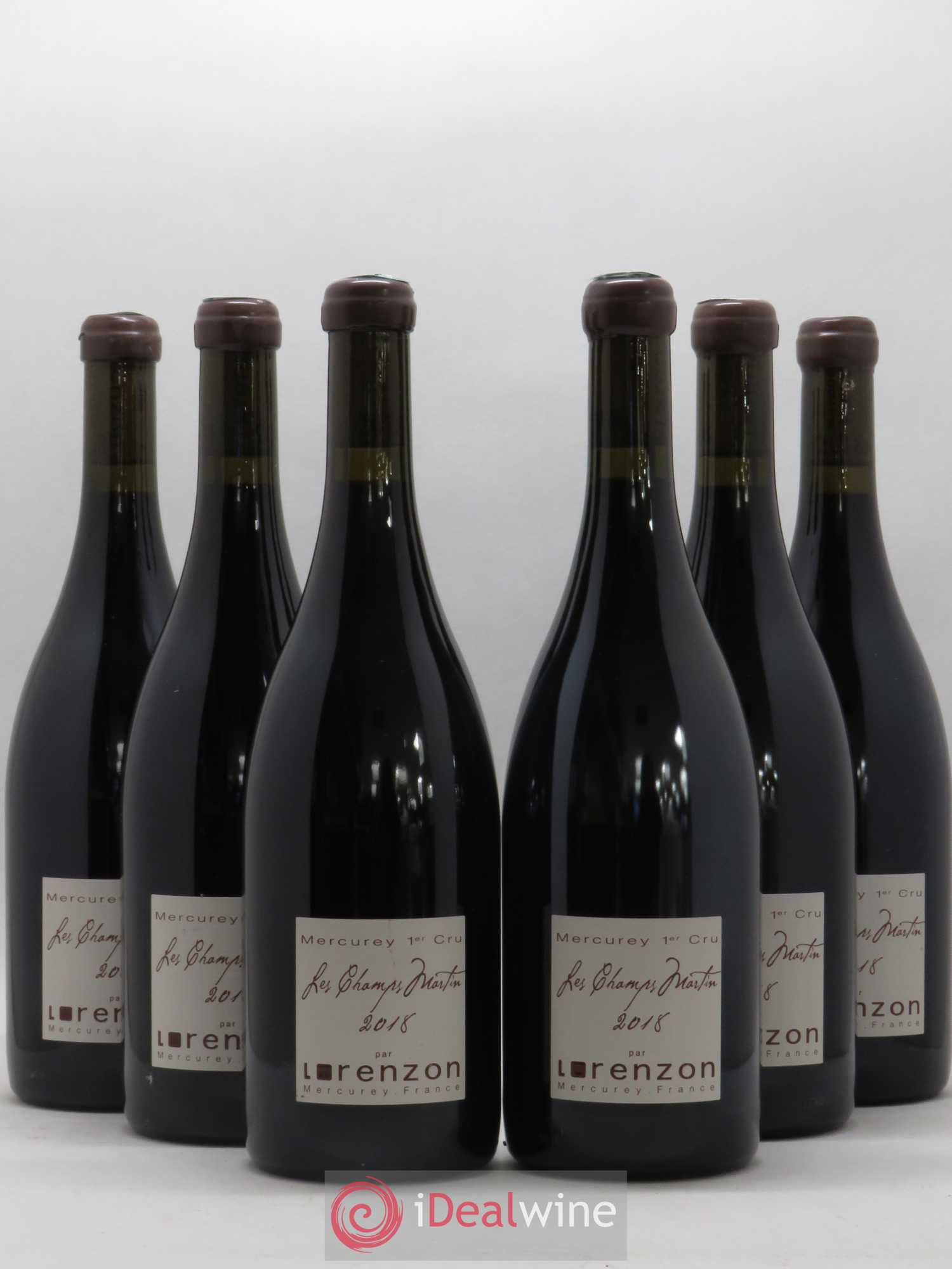 Mercurey 1er Cru Les Champs Martin Bruno Lorenzon 2018 - Lot de 6 bouteilles - 0
