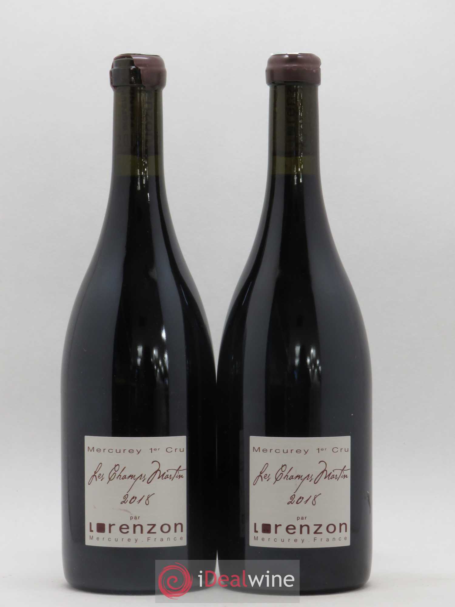 Mercurey 1er Cru Les Champs Martin Bruno Lorenzon 2018 - Lot de 2 bouteilles - 0