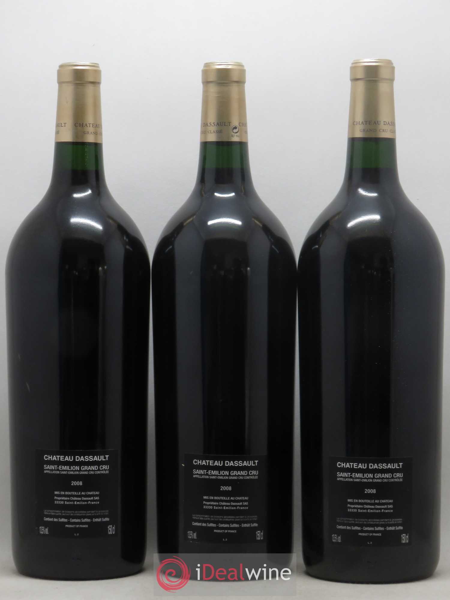 Château Dassault Grand Cru Classé Cuvée Jean-Pierre Vigato 2008 - Posten von 3 Magnum - 1