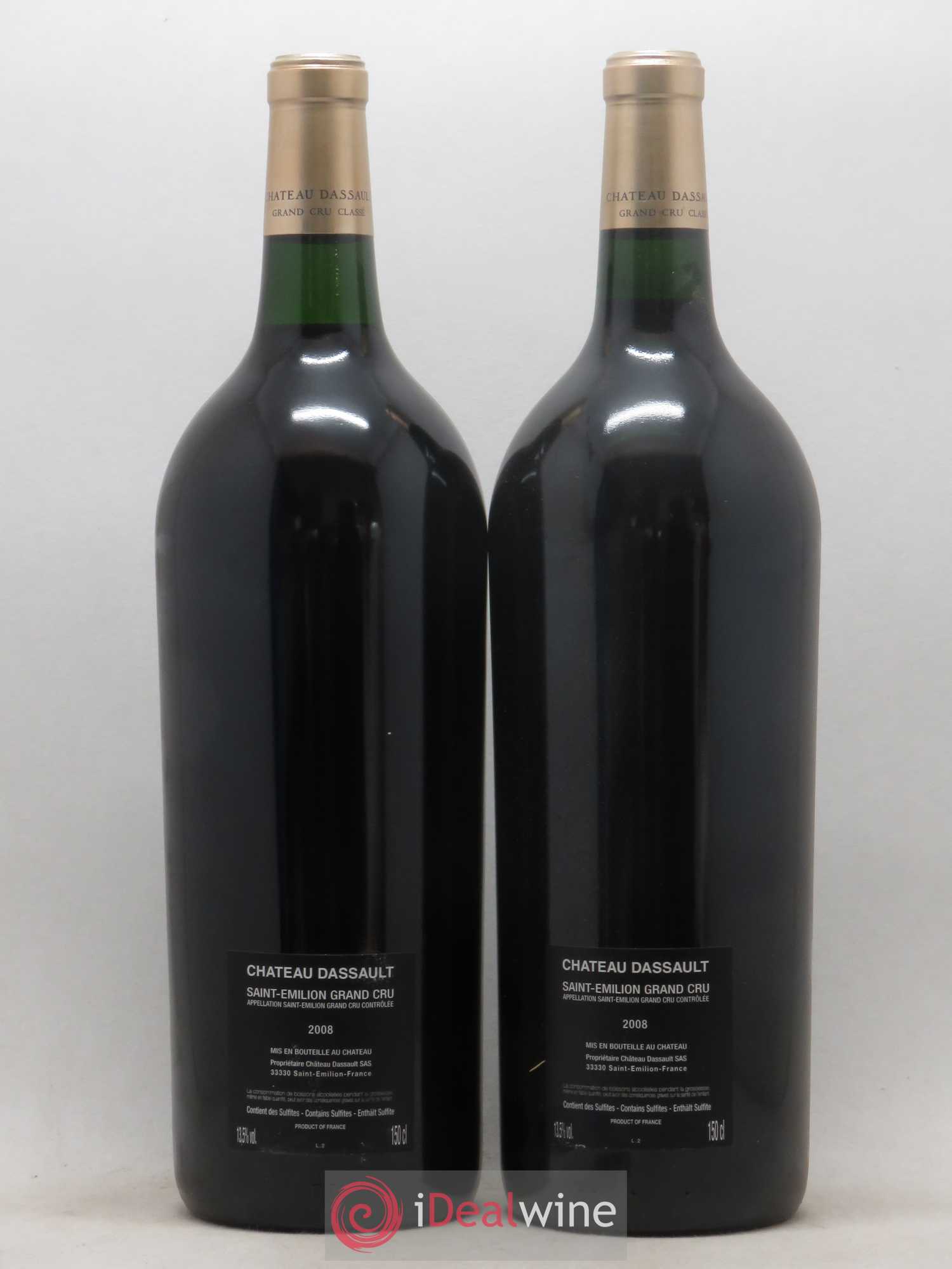 Château Dassault Grand Cru Classé Cuvée Jean-Pierre Vigato 2008 - Posten von 2 Magnum - 1