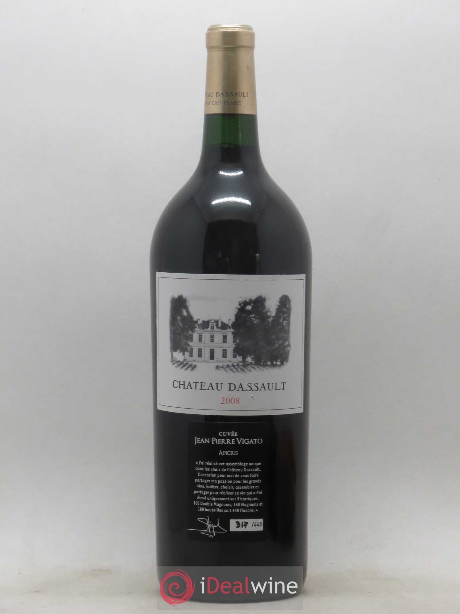 Château Dassault Grand Cru Classé Cuvée Jean-Pierre Vigato 2008 - Posten von 1 Magnum - 0