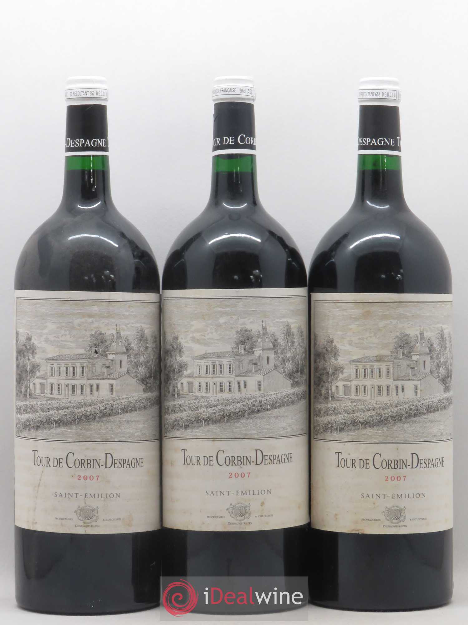 Saint-Émilion Tour de Corbin Despagne 2007 - Lot de 3 magnums - 0