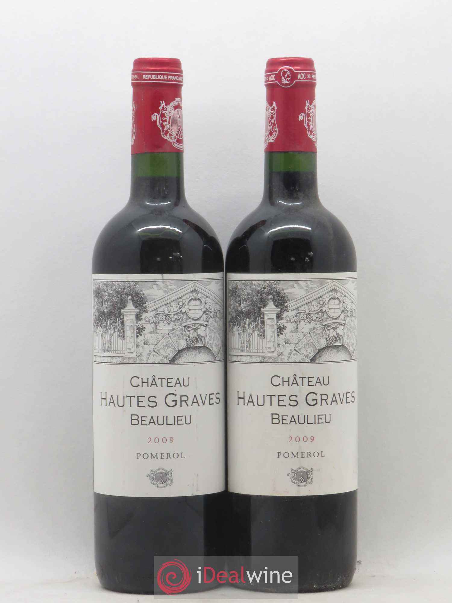 Pomerol Chateau Hautes Graves de Beaulieu (sans prix de réserve) 2009 - Posten von 2 Flaschen - 0