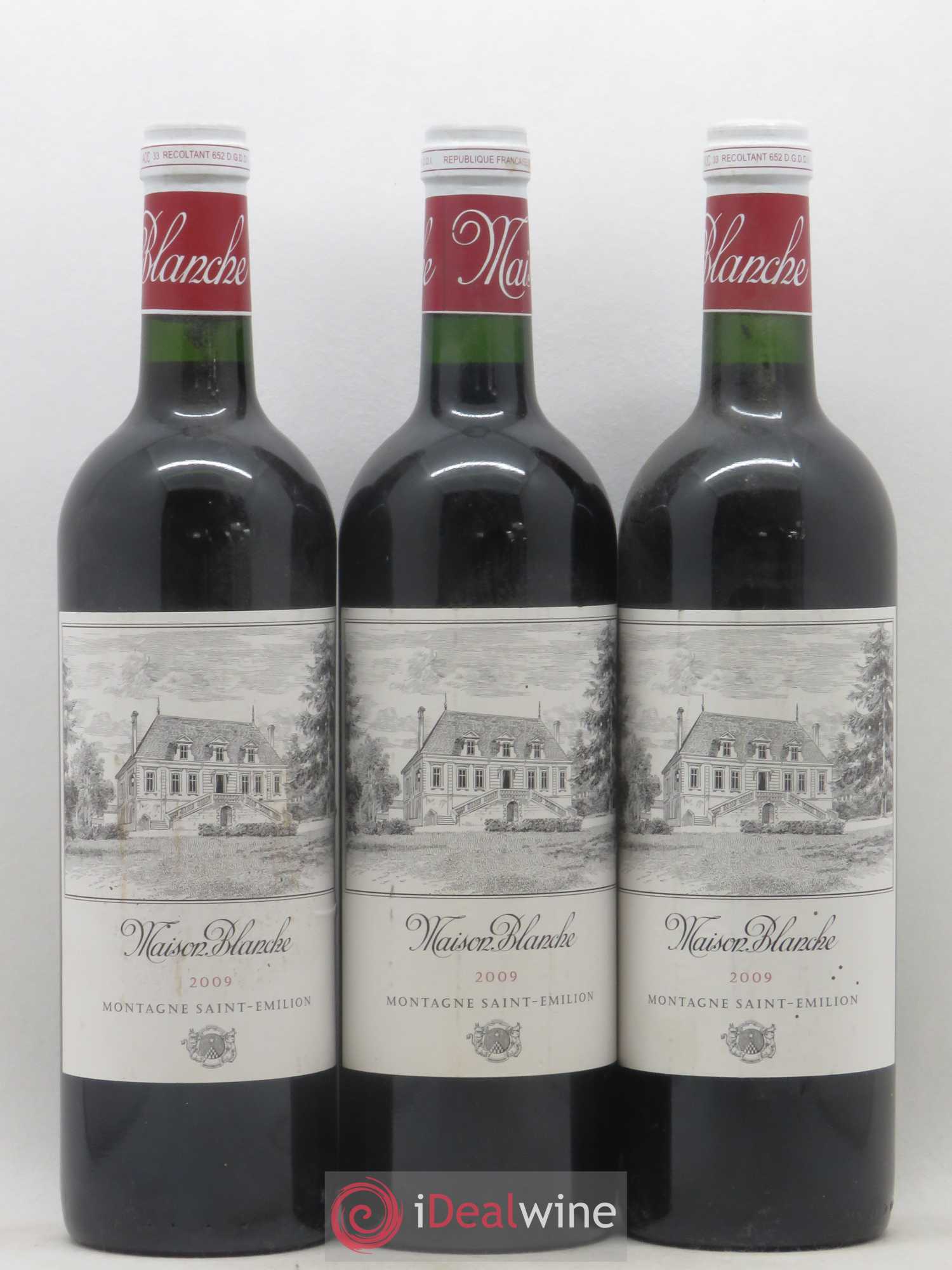 Château Maison Blanche (sans prix de réserve) 2009 - Lot de 3 bouteilles - 0