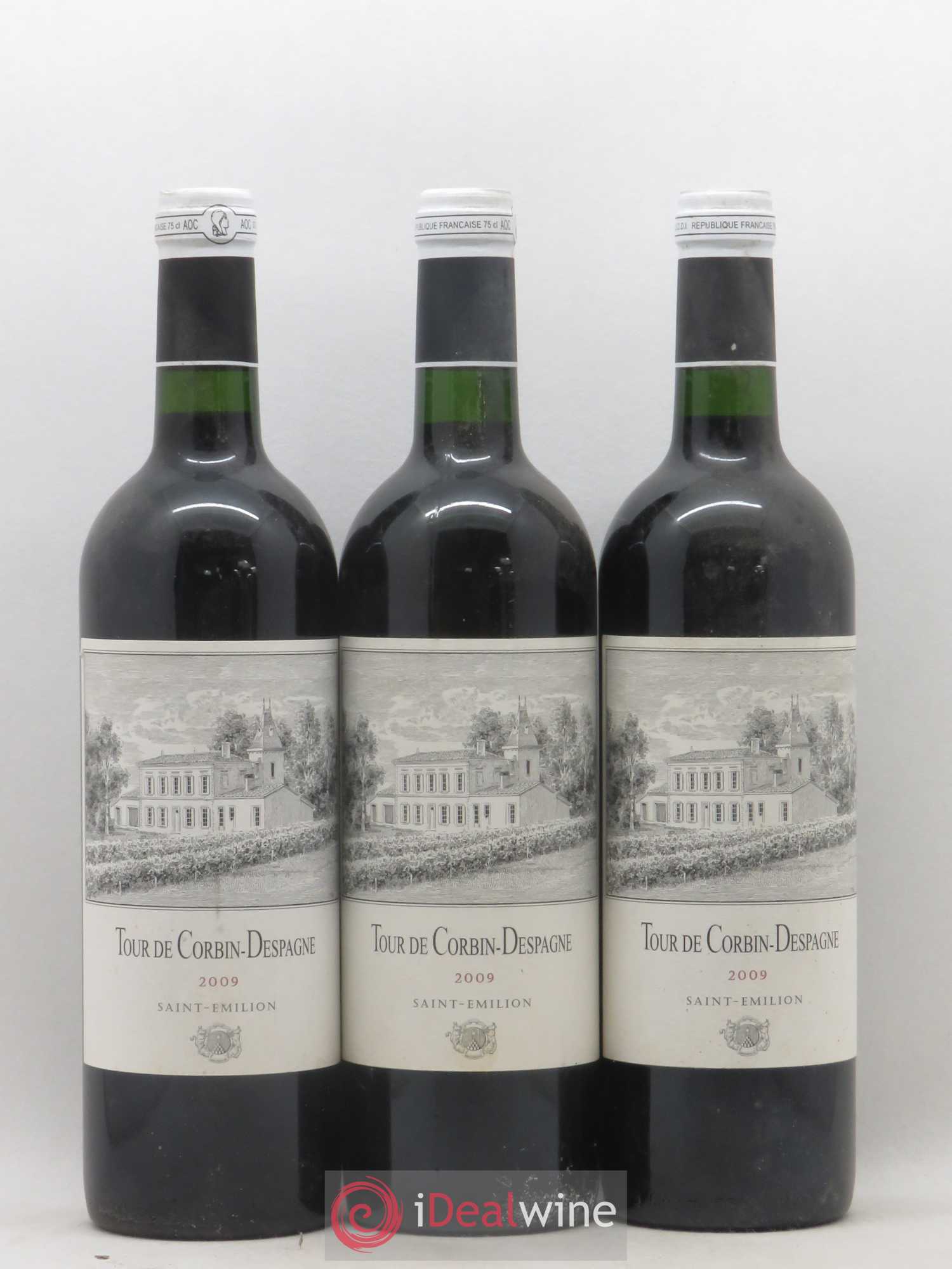 Saint-Émilion Tour De Corbin d'Espagne (sans prix de réserve) 2009 - Posten von 3 Flaschen - 0