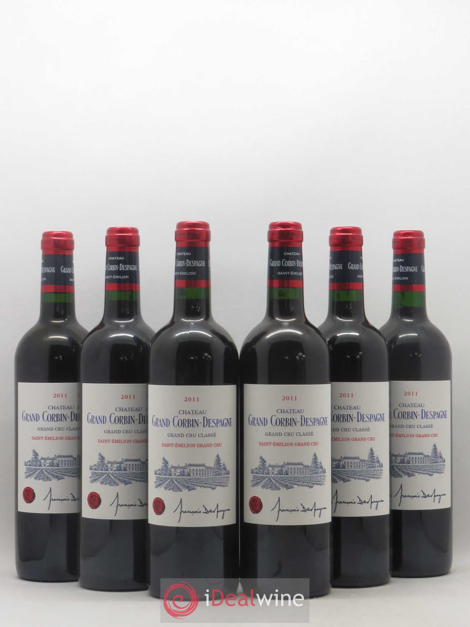 Château Grand Corbin Despagne Grand Cru Classé 2011 - Lot de 6 bouteilles - 0