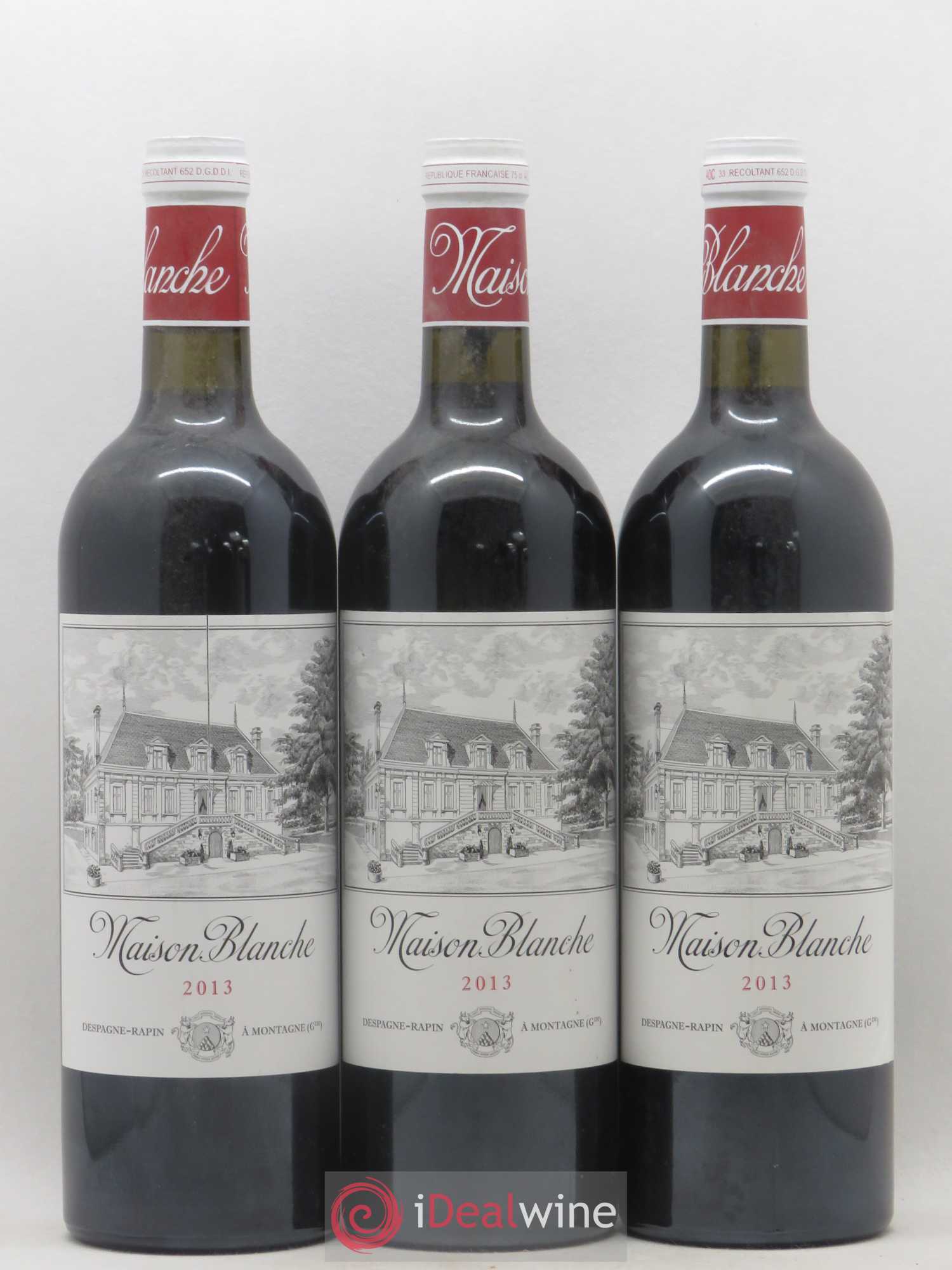 Château Maison Blanche (sans prix de réserve) 2013 - Lot de 3 bouteilles - 0