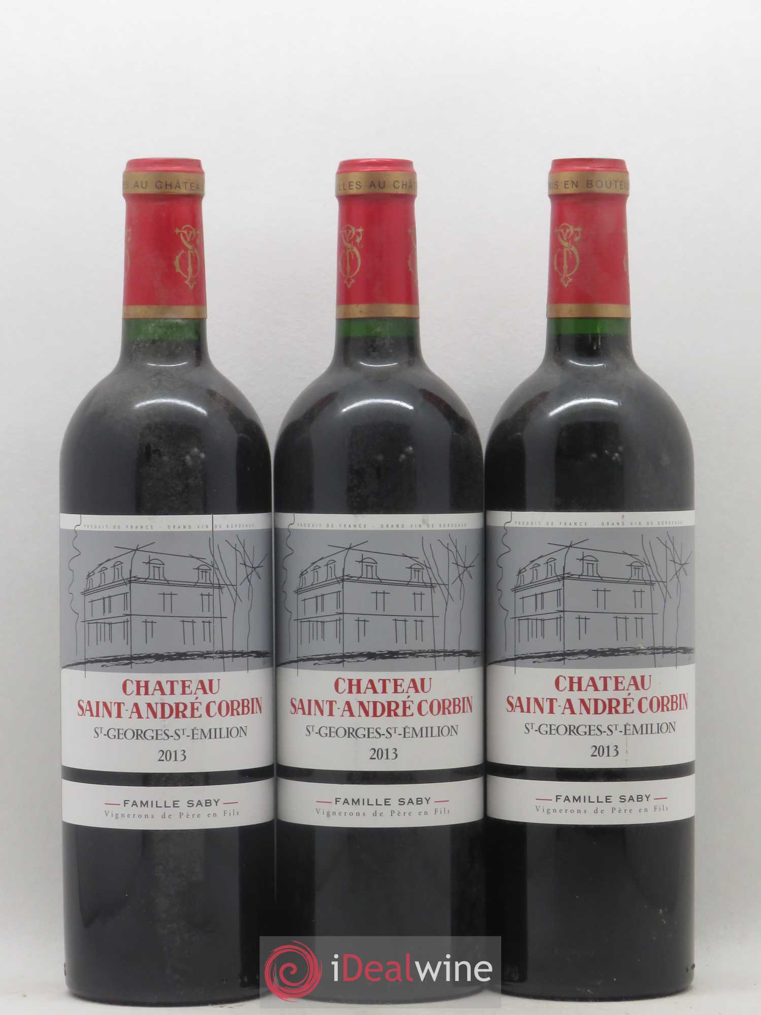 Saint-Georges-Saint-Émilion Chateau Saint André Corbin (sans prix de réserve) 2013 - Posten von 3 Flaschen - 0