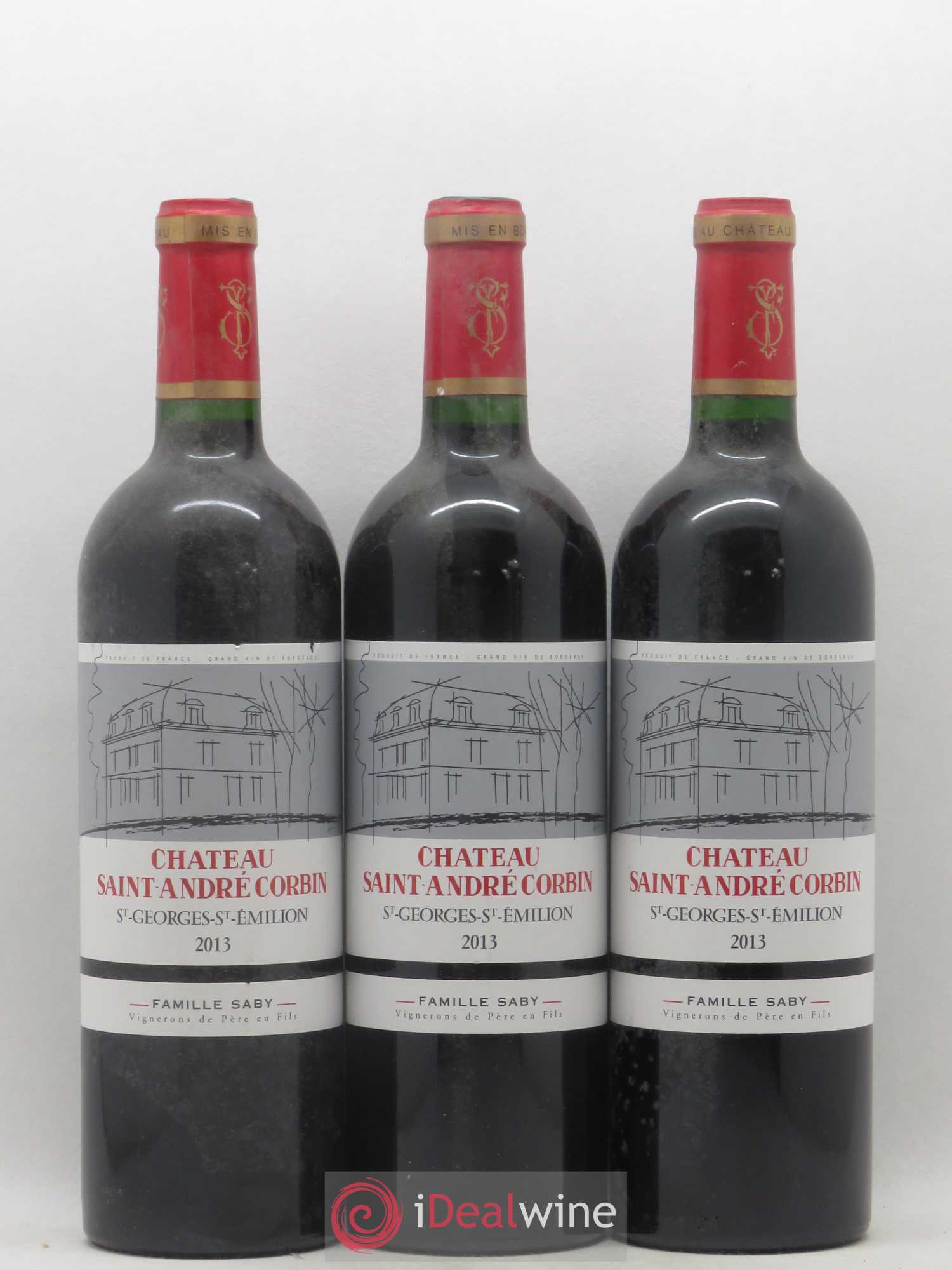Saint-Georges-Saint-Émilion Chateau Saint André Corbin (sans prix de réserve) 2013 - Posten von 3 Flaschen - 0
