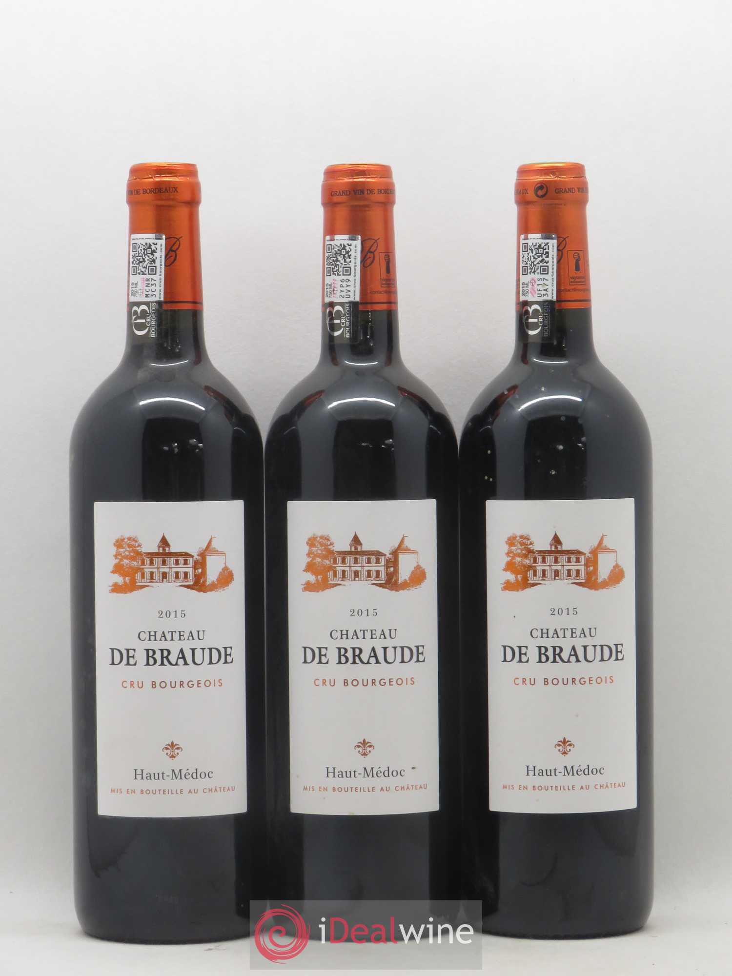 Haut Médoc Chateau de Braude Cru Bourgeois  2015 - Lot de 6 bouteilles - 1