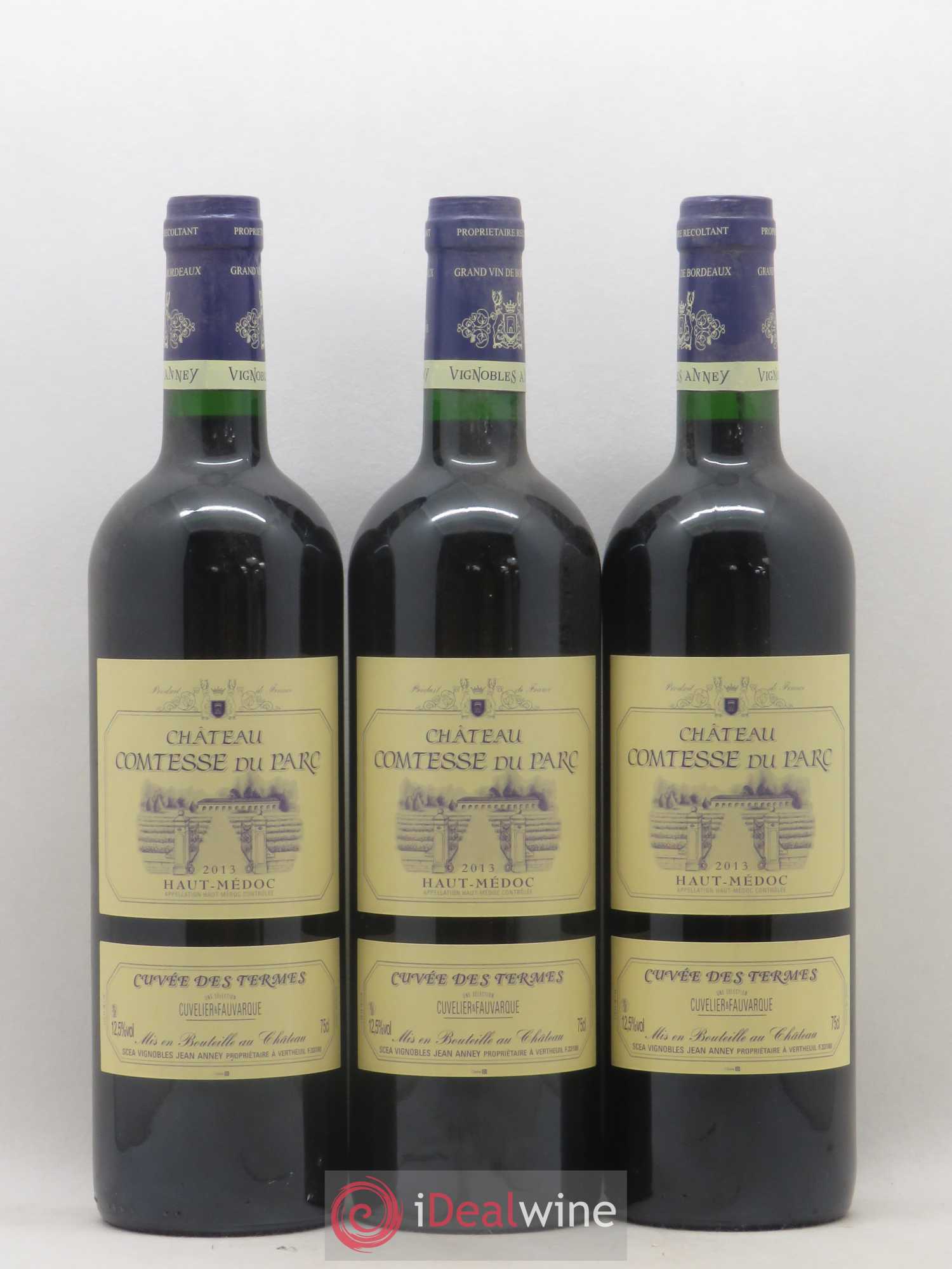 Haut Médoc Chateau Contesse du Parc Cuvée des Termes  (sans prix de réserve) 2013 - Lot de 6 bouteilles - 1