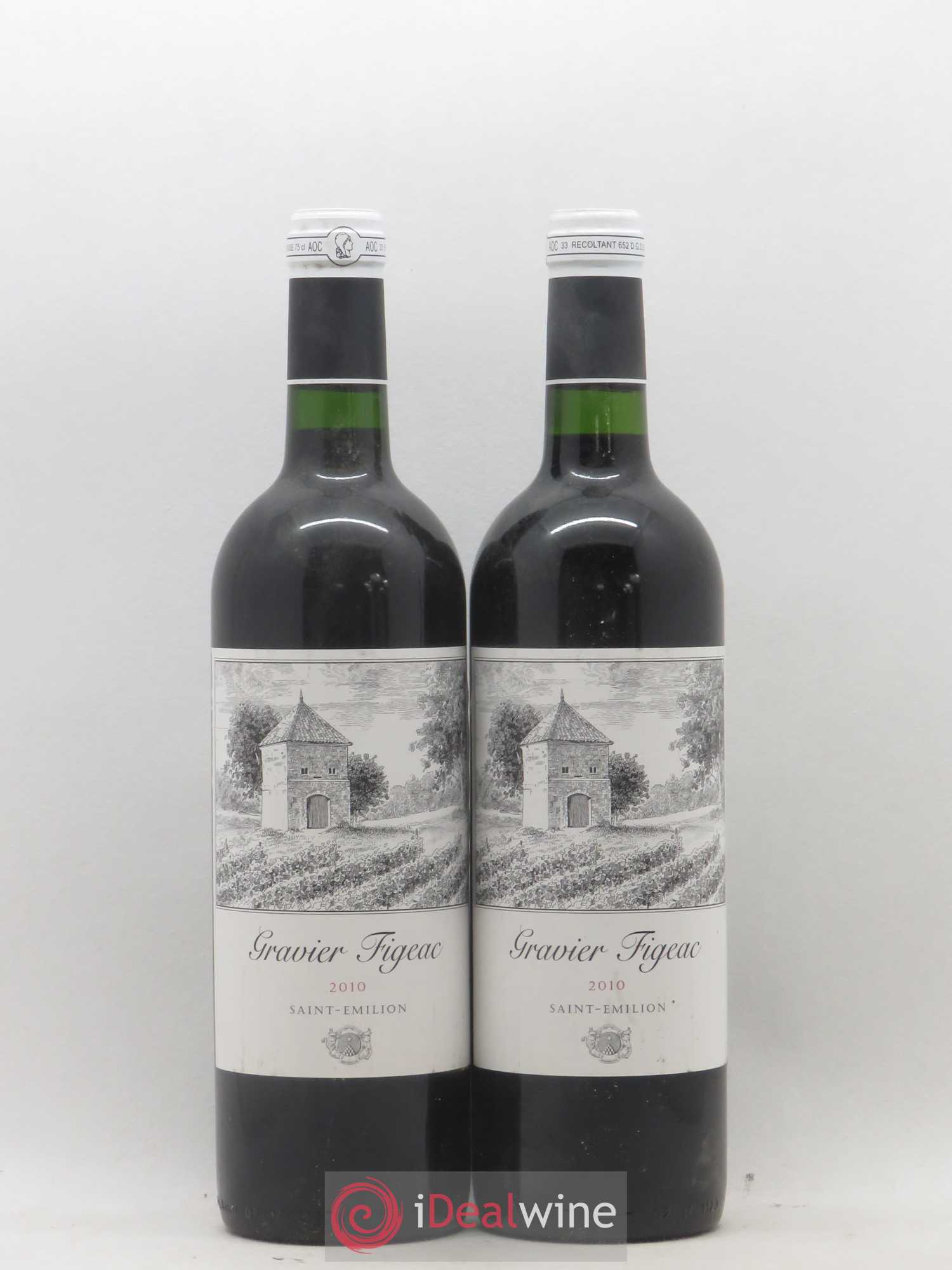 Saint-Émilion Gravier Figeac (sans prix de réserve) 2010 - Posten von 2 Flaschen - 0