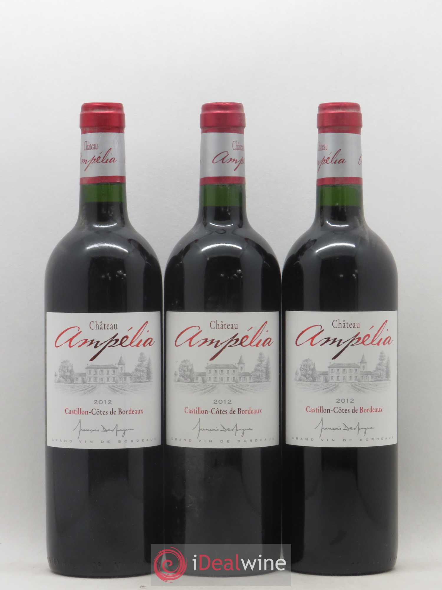 Château Ampélia (sans prix de réserve) 2012 - Lot de 3 bouteilles - 0