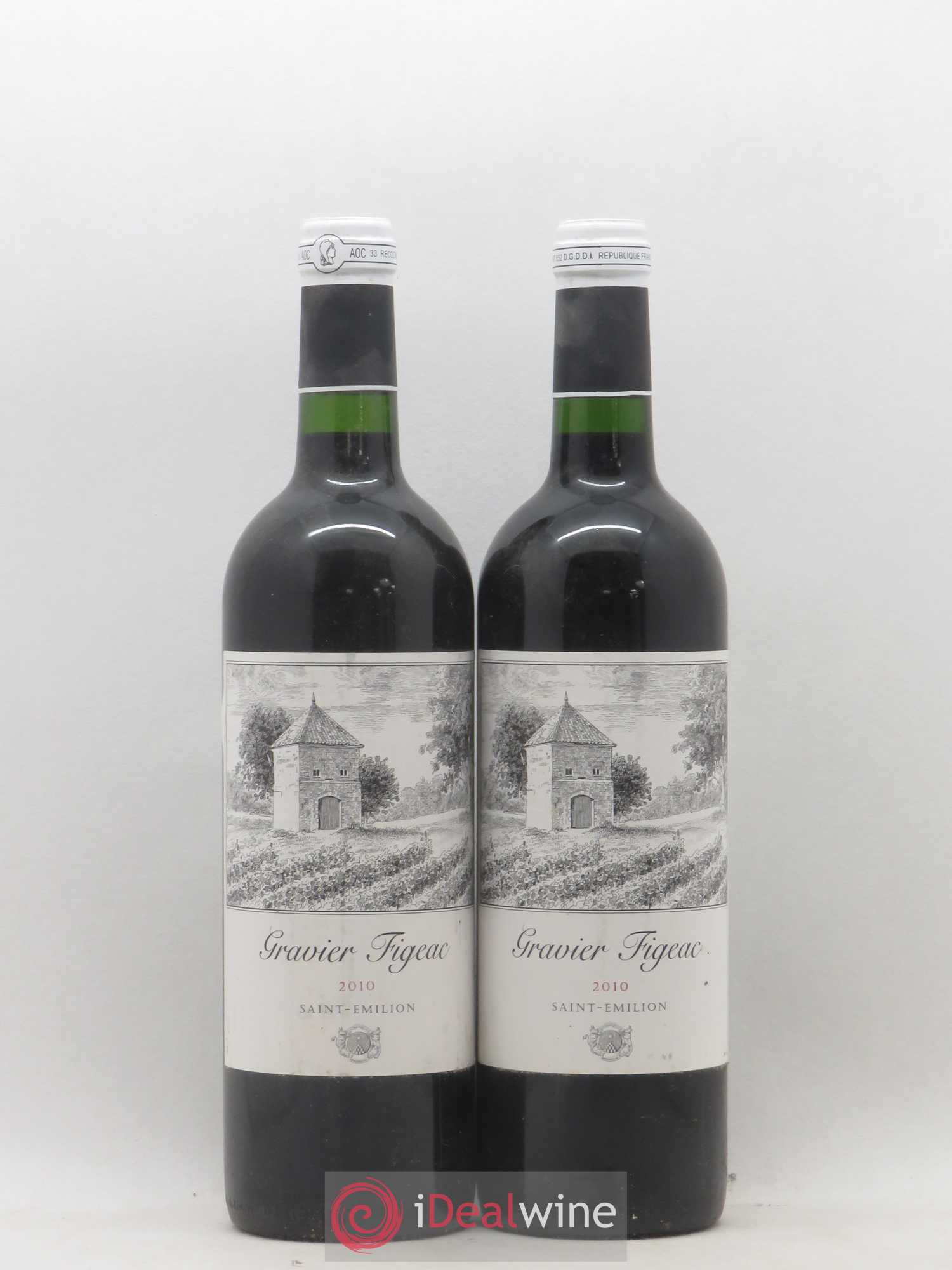 Saint-Émilion Gravier Figeac (sans prix de réserve) 2010 - Posten von 2 Flaschen - 0