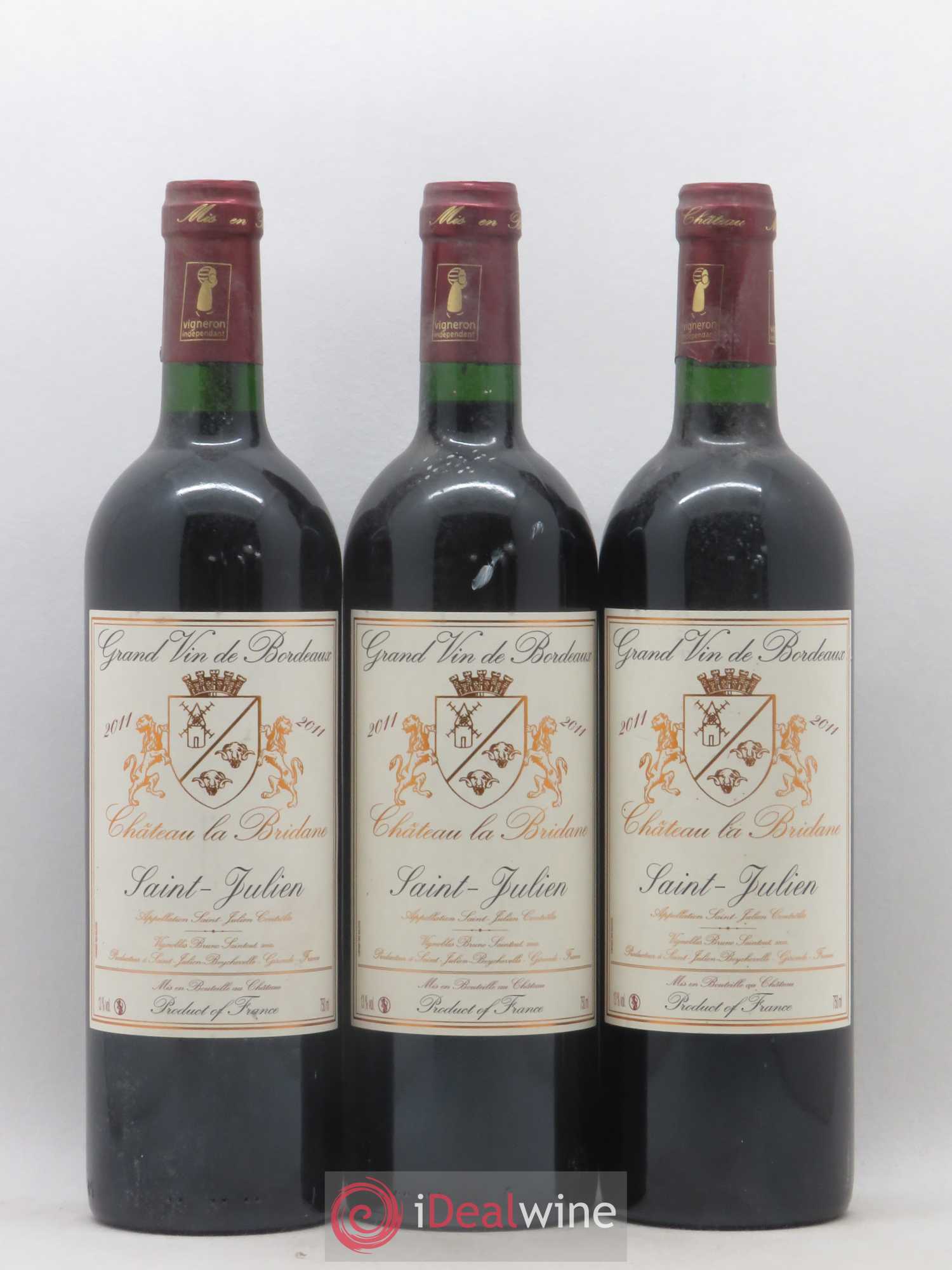 Château la Bridane Cru Bourgeois (sans prix de réserve) 2011 - Lot de 3 bouteilles - 0