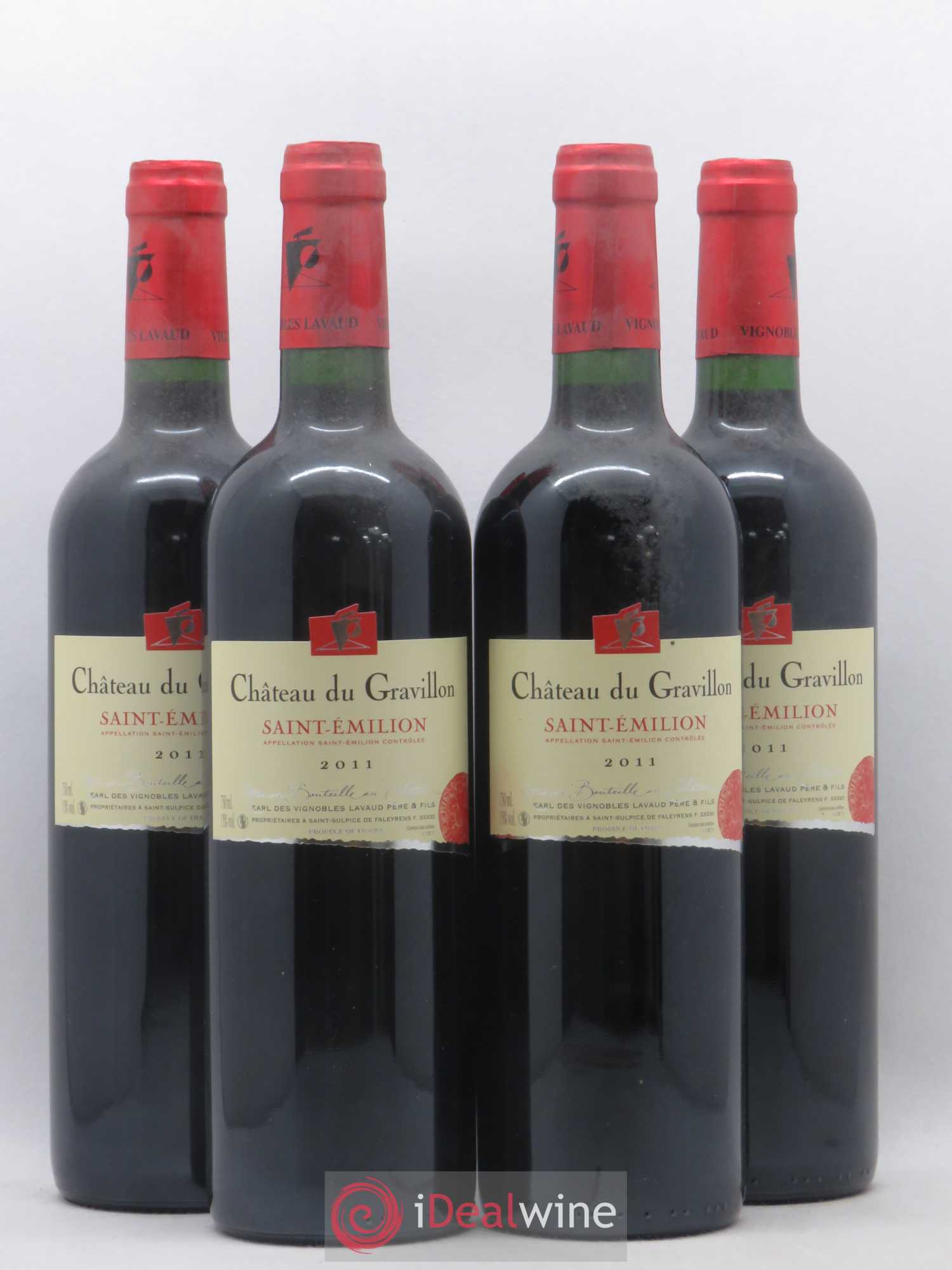 Saint-Émilion Chateau du Gravillon (sans prix de réserve) 2011 - Posten von 4 Flaschen - 0
