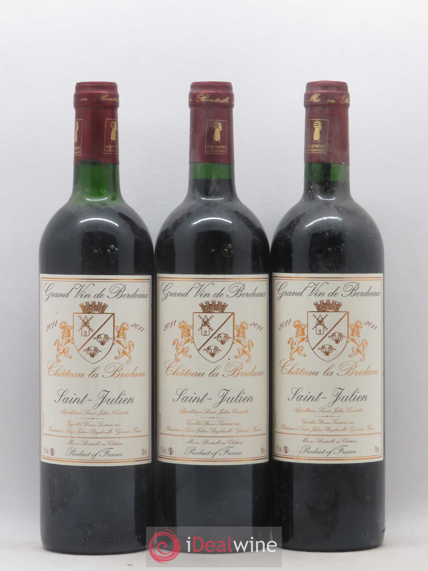 Château la Bridane Cru Bourgeois 2011 - Lot de 3 bouteilles - 0