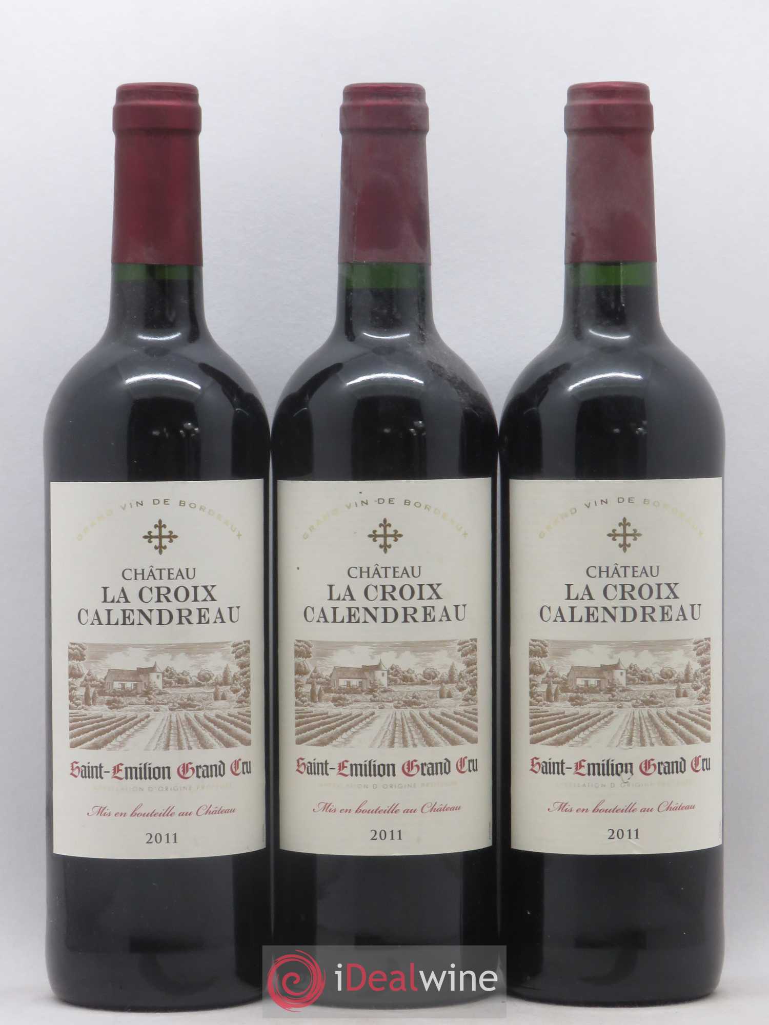 Saint-Émilion Grand Cru Chateau La Croix Calendreau (sans prix de réserve) 2011 - Posten von 3 Flaschen - 0