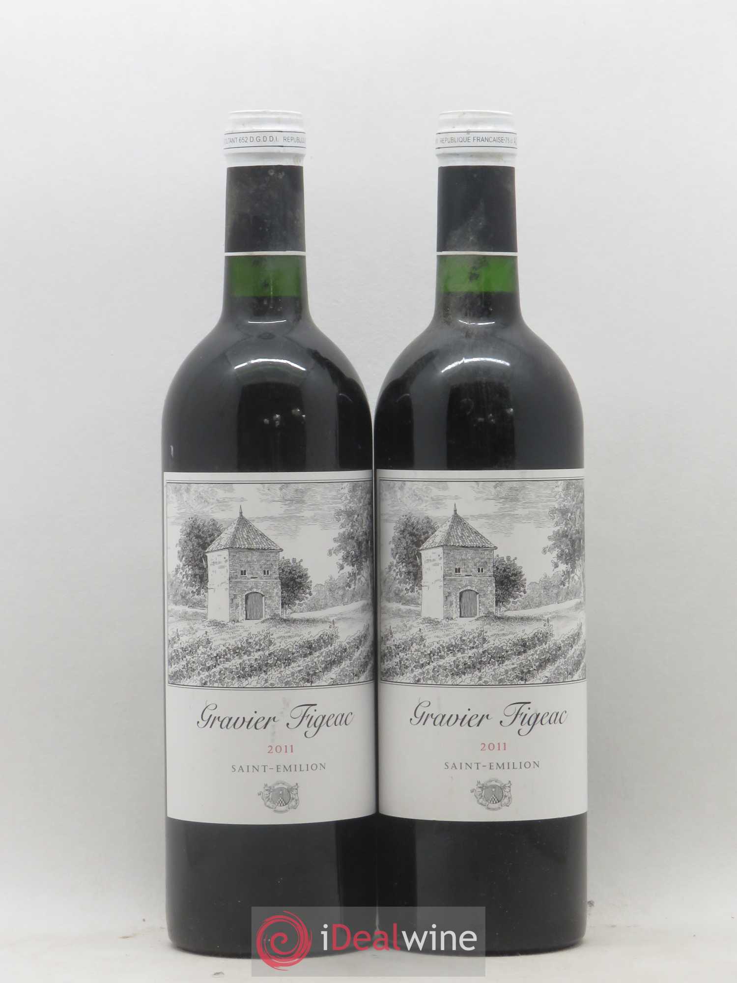 Saint-Émilion Gravier Figeac (sans prix de réserve) 2011 - Posten von 2 Flaschen - 0