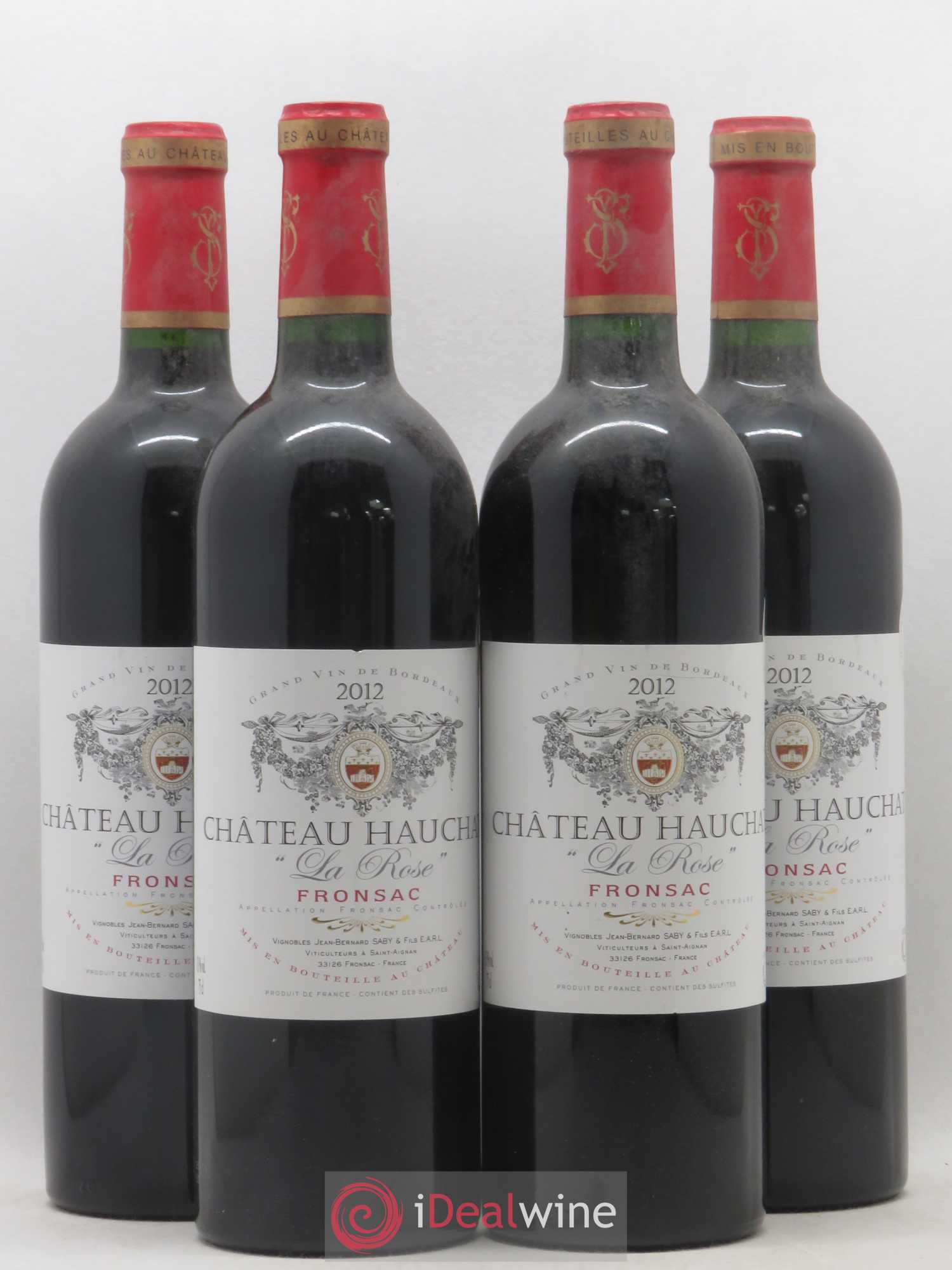 Fronsac Chateau Hauchat La Rose (sans prix de réserve) 2012 - Posten von 4 Flaschen - 0