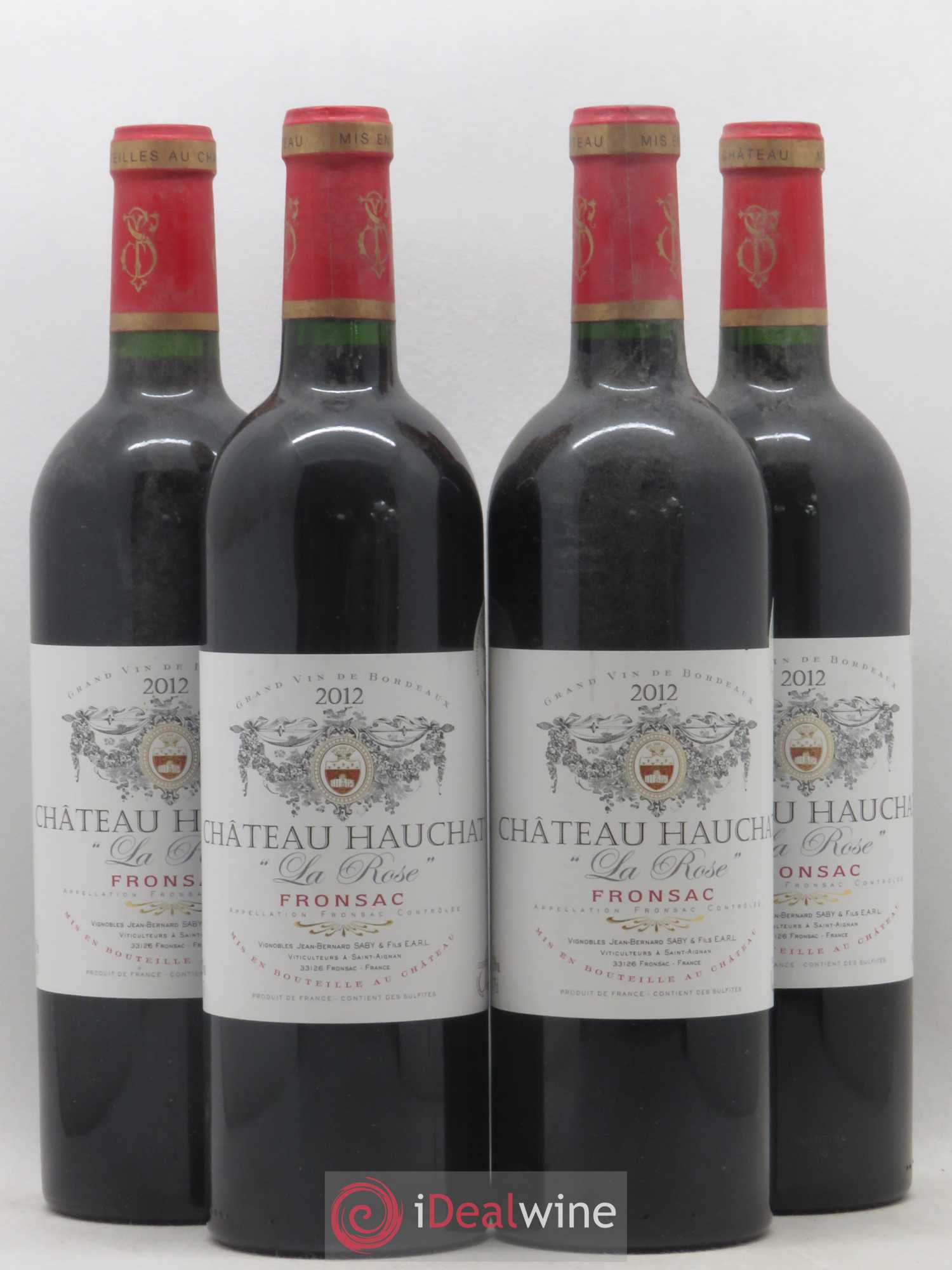 Fronsac Chateau Hauchat La Rose (sans prix de réserve) 2012 - Posten von 4 Flaschen - 0