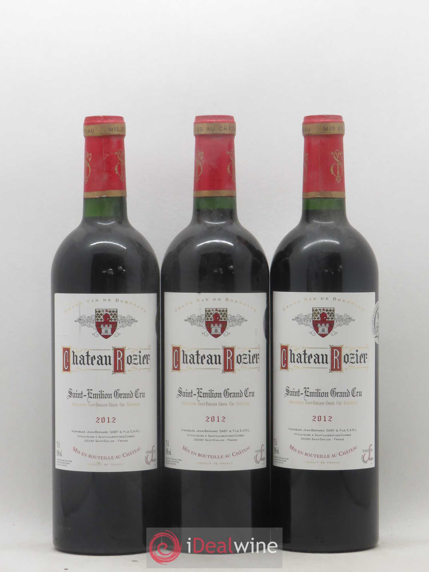 Saint-Émilion Grand Cru Chateau Rozier (sans prix de réserve) 2012 - Lot de 6 bouteilles - 2