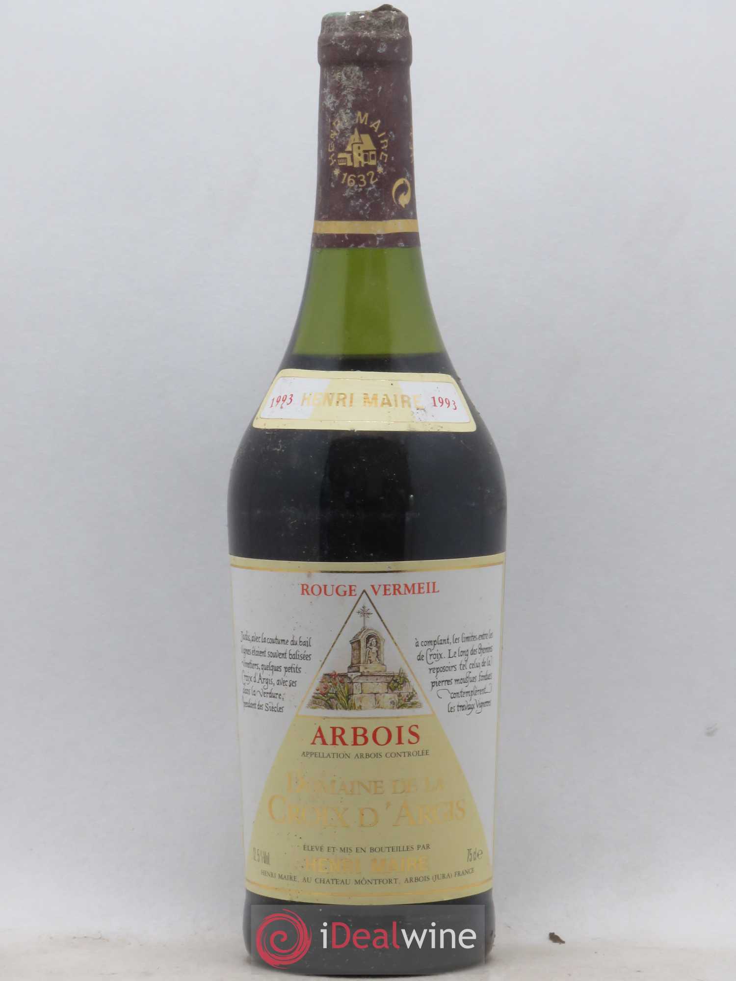 Arbois Domaine de la Croix d'Argis Henri Maire (sans prix de réserve) 1993 - Posten von 1 Flasche - 0