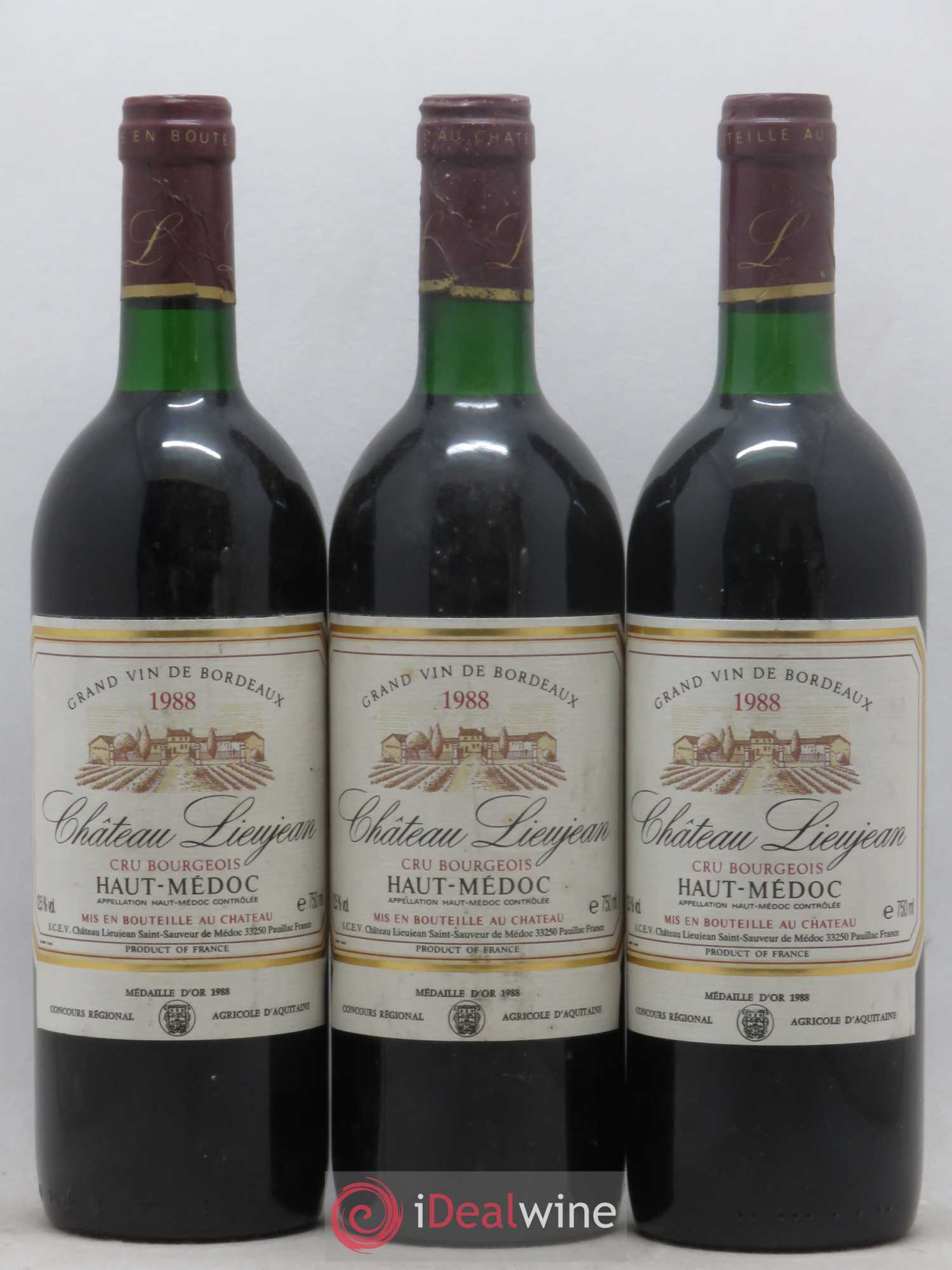 Château Lieujean 1988 - Lot de 12 bouteilles - 3