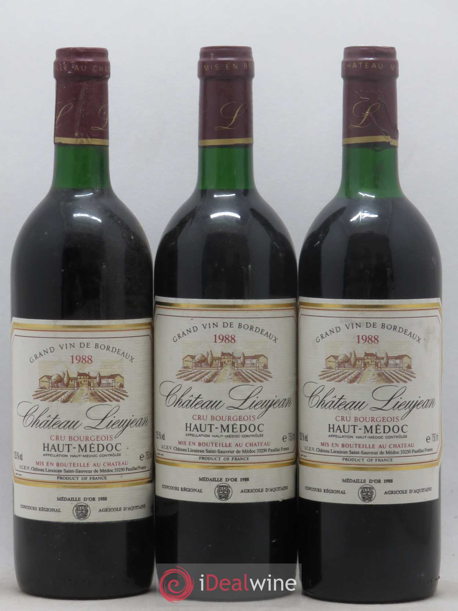 Château Lieujean 1988 - Lot de 12 bouteilles - 4