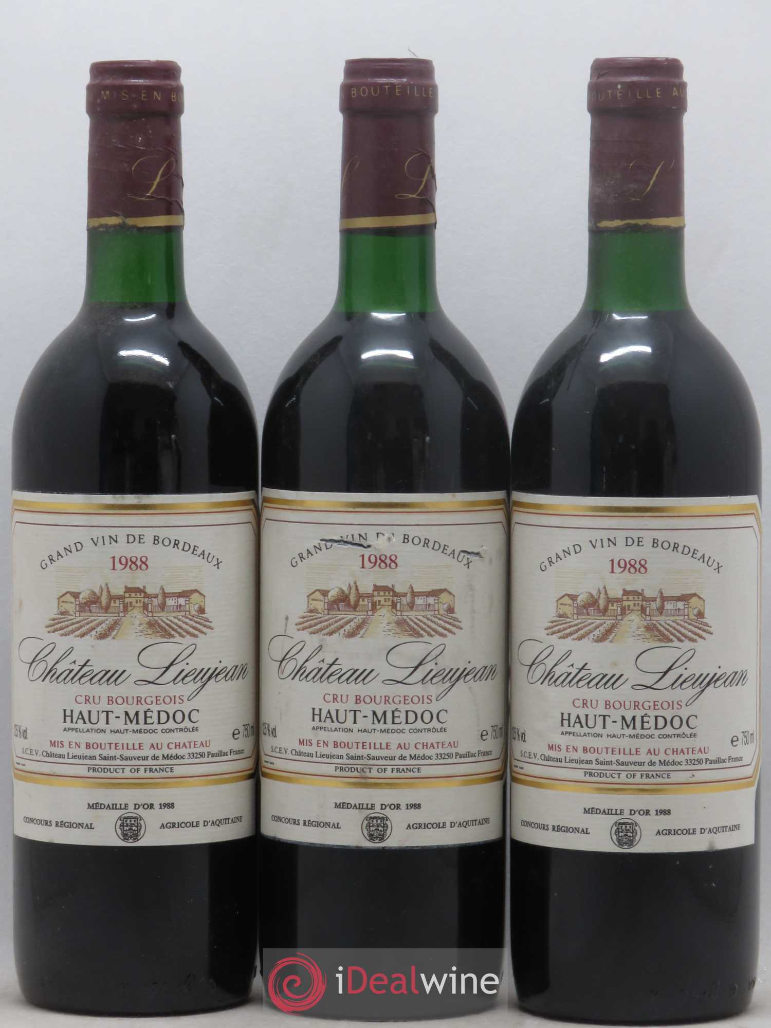 Château Lieujean 1988 - Lot de 6 bouteilles - 2