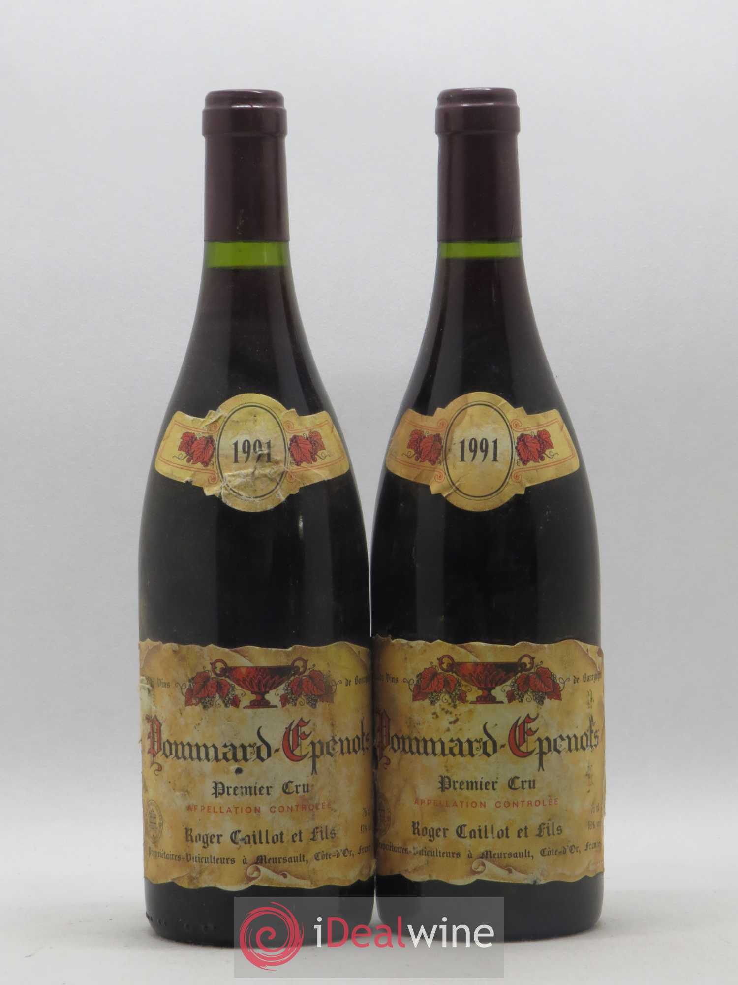 Pommard 1er Cru Epenots Roger Caillot 1991 - Posten von 2 Flaschen - 0