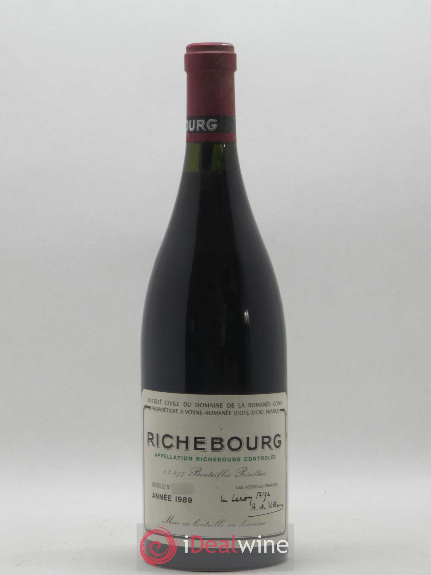 Richebourg Grand Cru Domaine de la Romanée-Conti 1989 - Lot de 1 bouteille - 0
