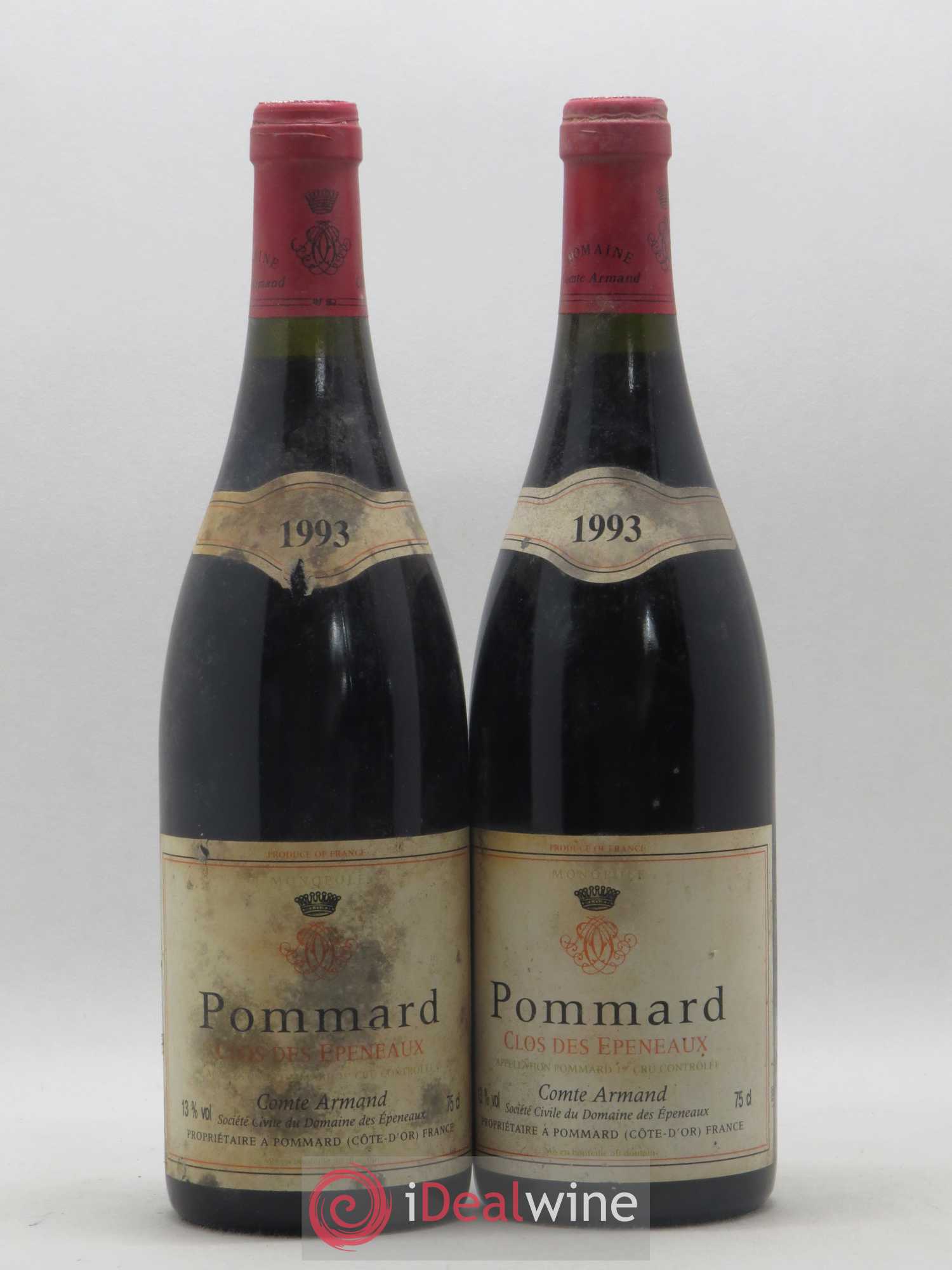 Pommard 1er Cru Clos des Epeneaux Comte Armand 1993 - Lot de 2 bouteilles - 0