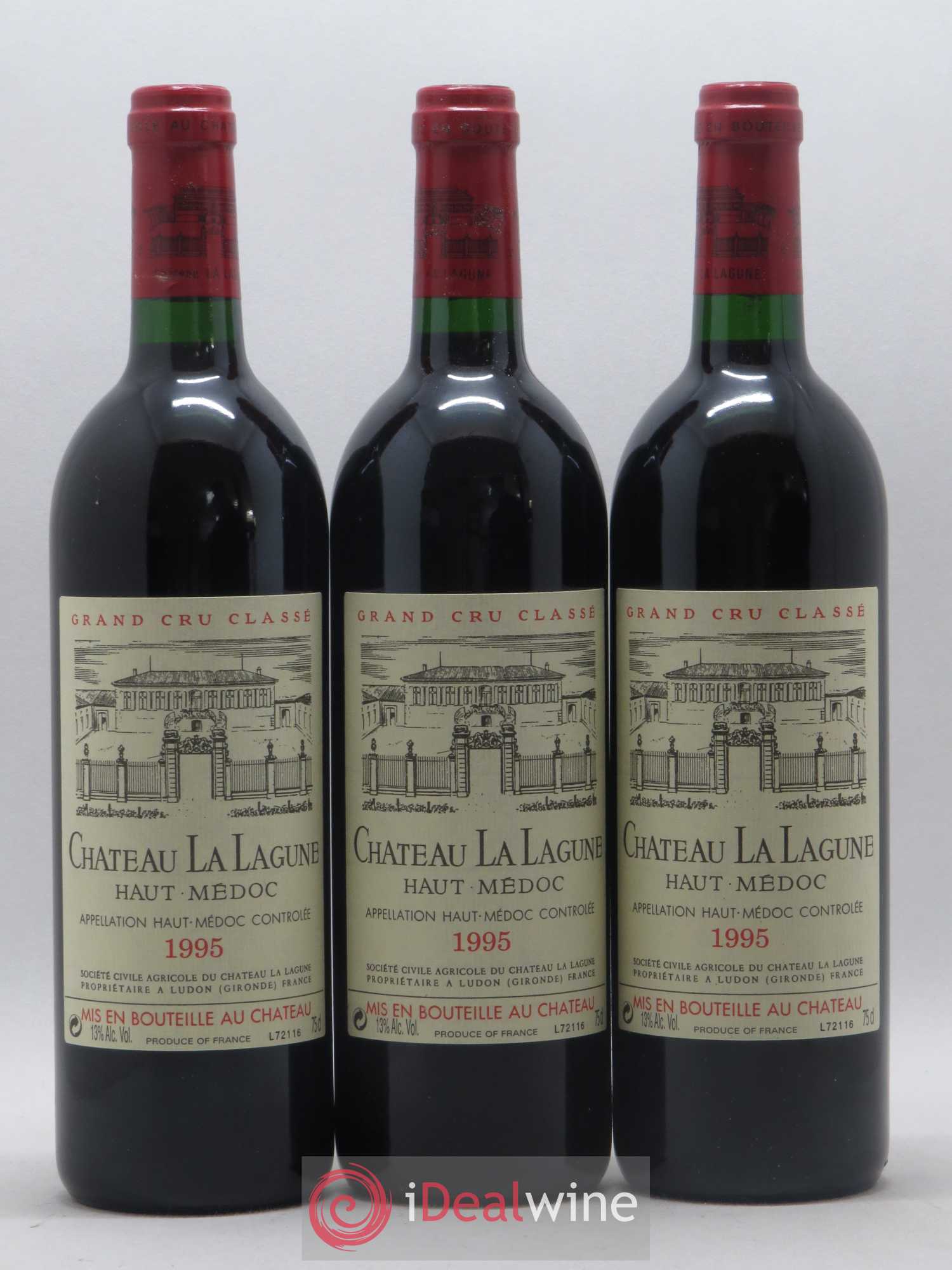 Château la Lagune 3ème Grand Cru Classé 1995 - Lot de 3 bouteilles - 0