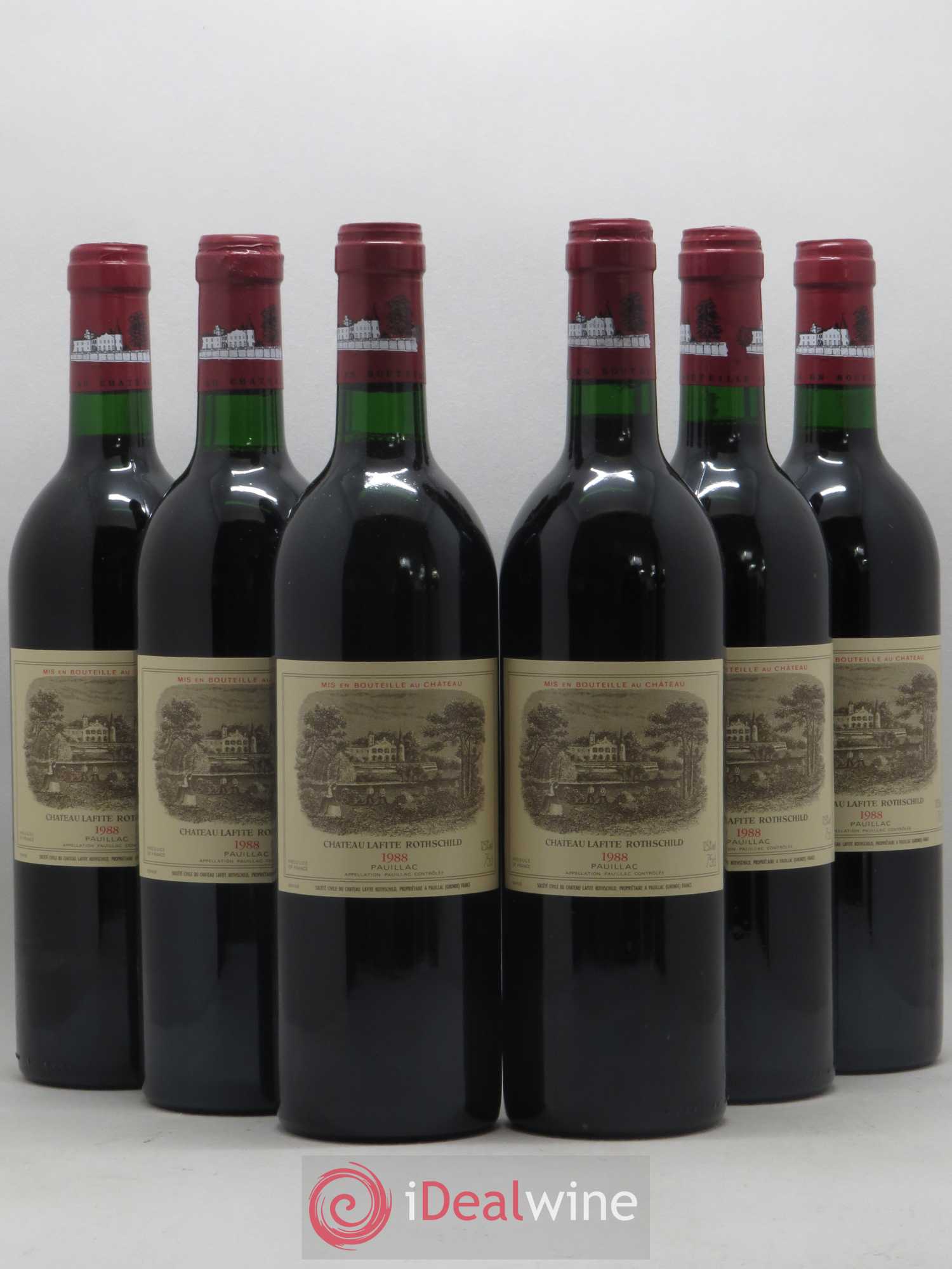 Château Lafite Rothschild 1er Grand Cru Classé 1988 - Lot de 6 bouteilles - 0
