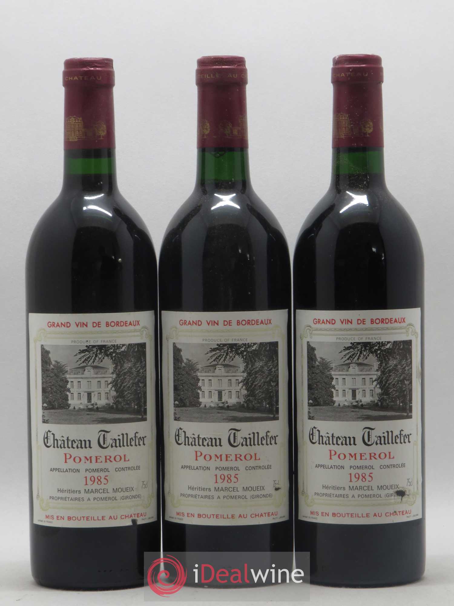 Château Taillefer 1985 - Lot de 3 bouteilles - 0