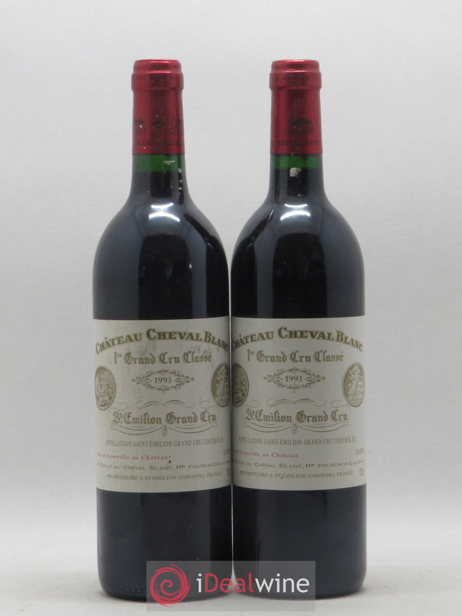 Château Cheval Blanc 1er Grand Cru Classé A 1993 - Lot de 2 bouteilles - 0