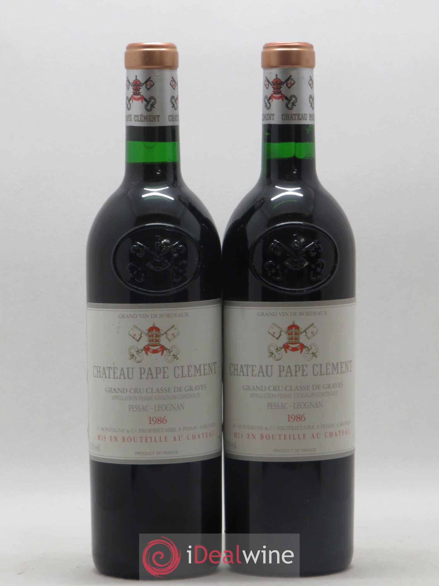 Château Pape Clément Cru Classé de Graves 1986 - Lot de 2 bouteilles - 0