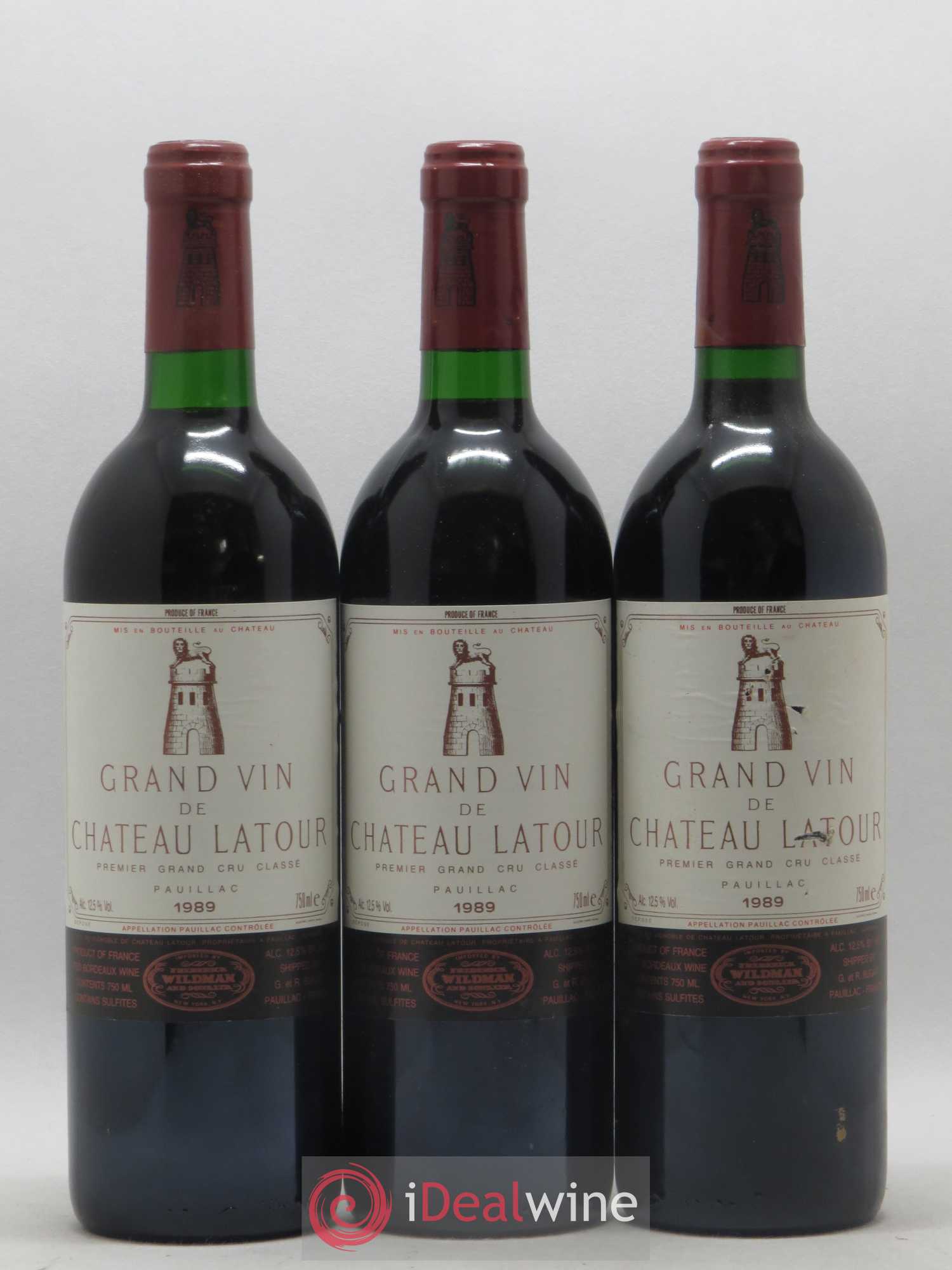 Château Latour 1er Grand Cru Classé 1989 - Lot de 3 bouteilles - 0