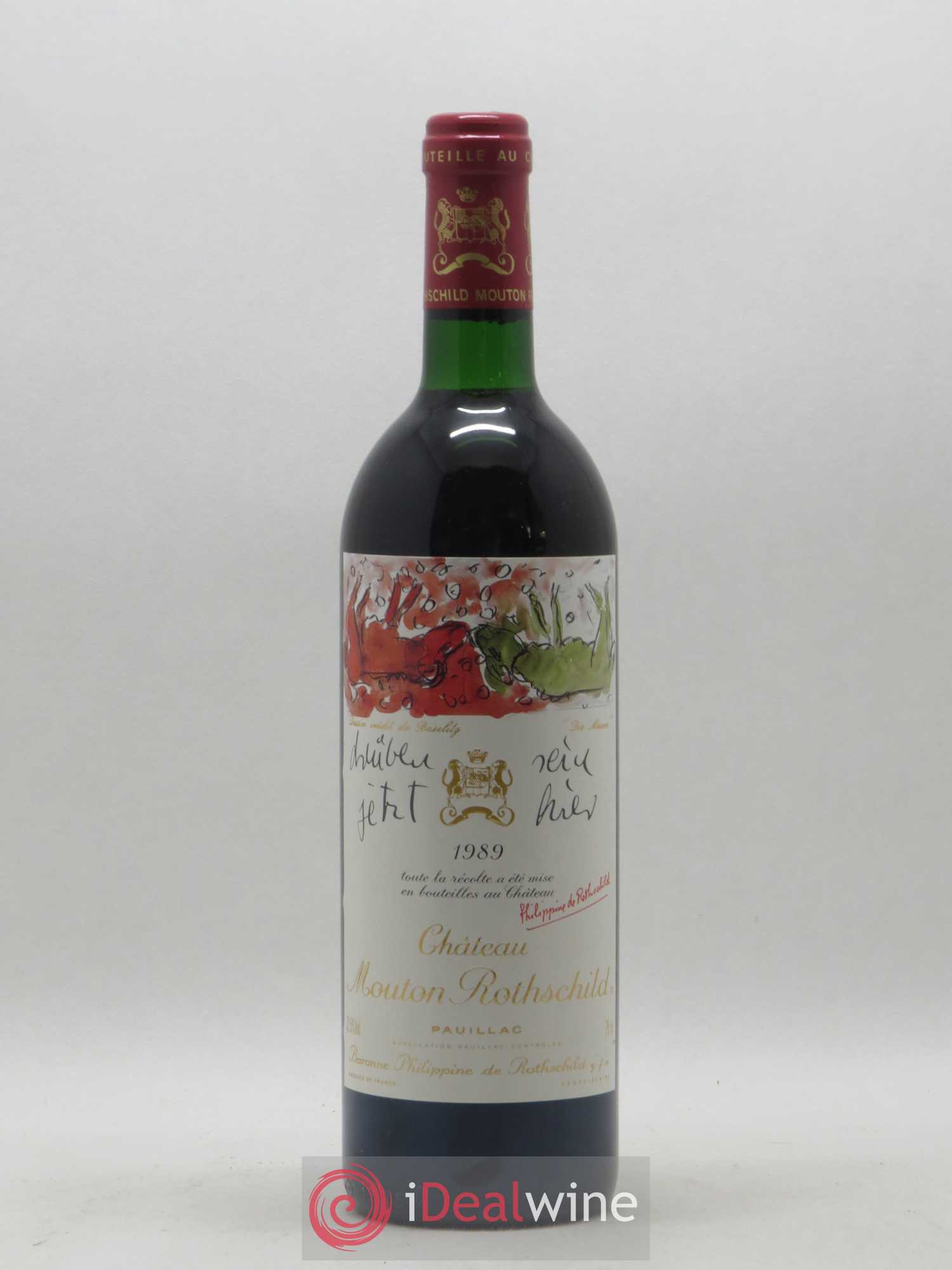 Château Mouton Rothschild 1er Grand Cru Classé 1989 - Lot de 1 bouteille - 0