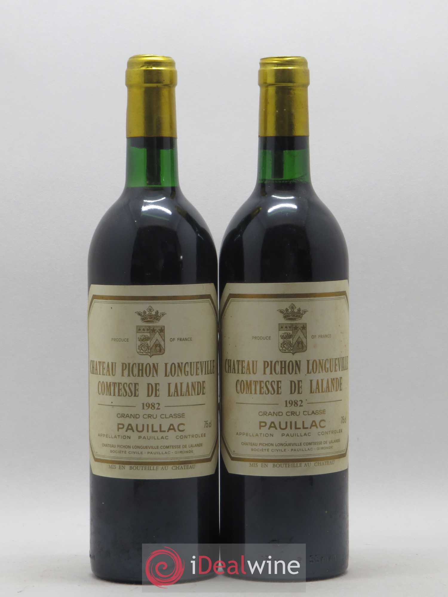 Château Pichon Longueville Comtesse de Lalande 2ème Grand Cru Classé 1982 - Lot de 2 bouteilles - 0