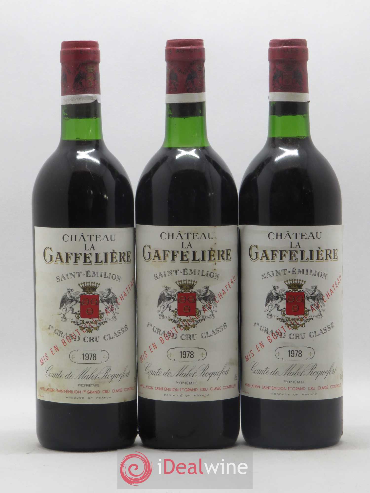 Château la Gaffelière 1er Grand Cru Classé B 1978 - Lot de 12 bouteilles - 1