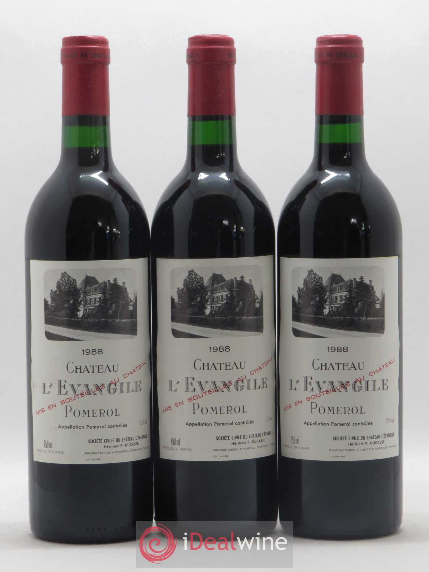 Château l' Évangile 1988 - Lot de 12 bouteilles - 2