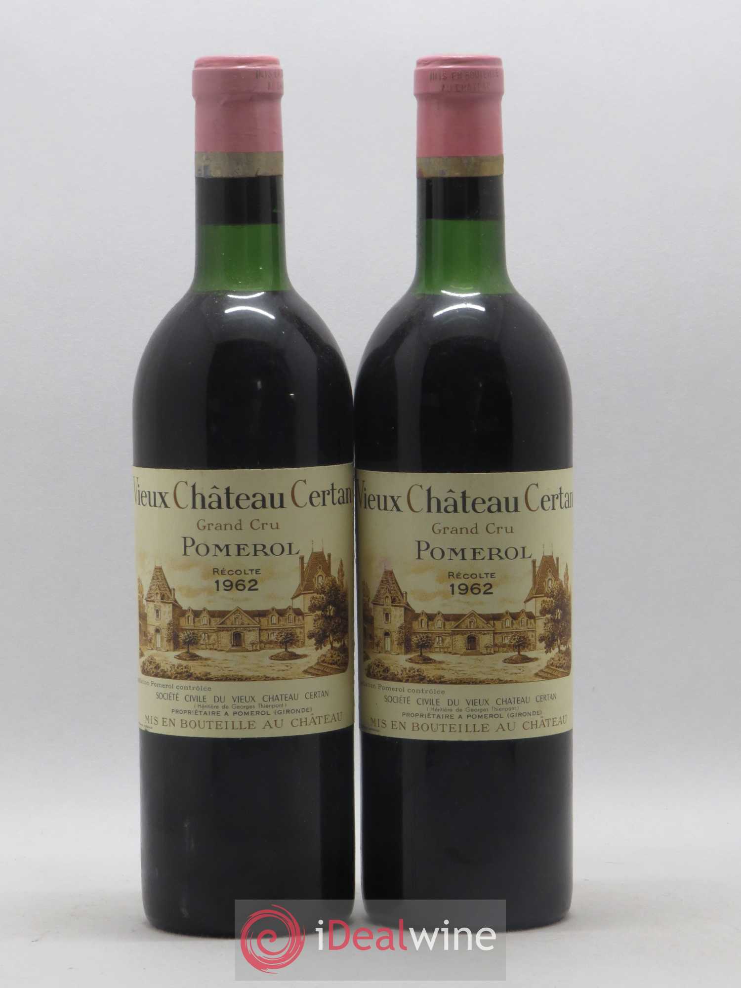 Vieux Château Certan 1962 - Lot de 2 bouteilles - 0